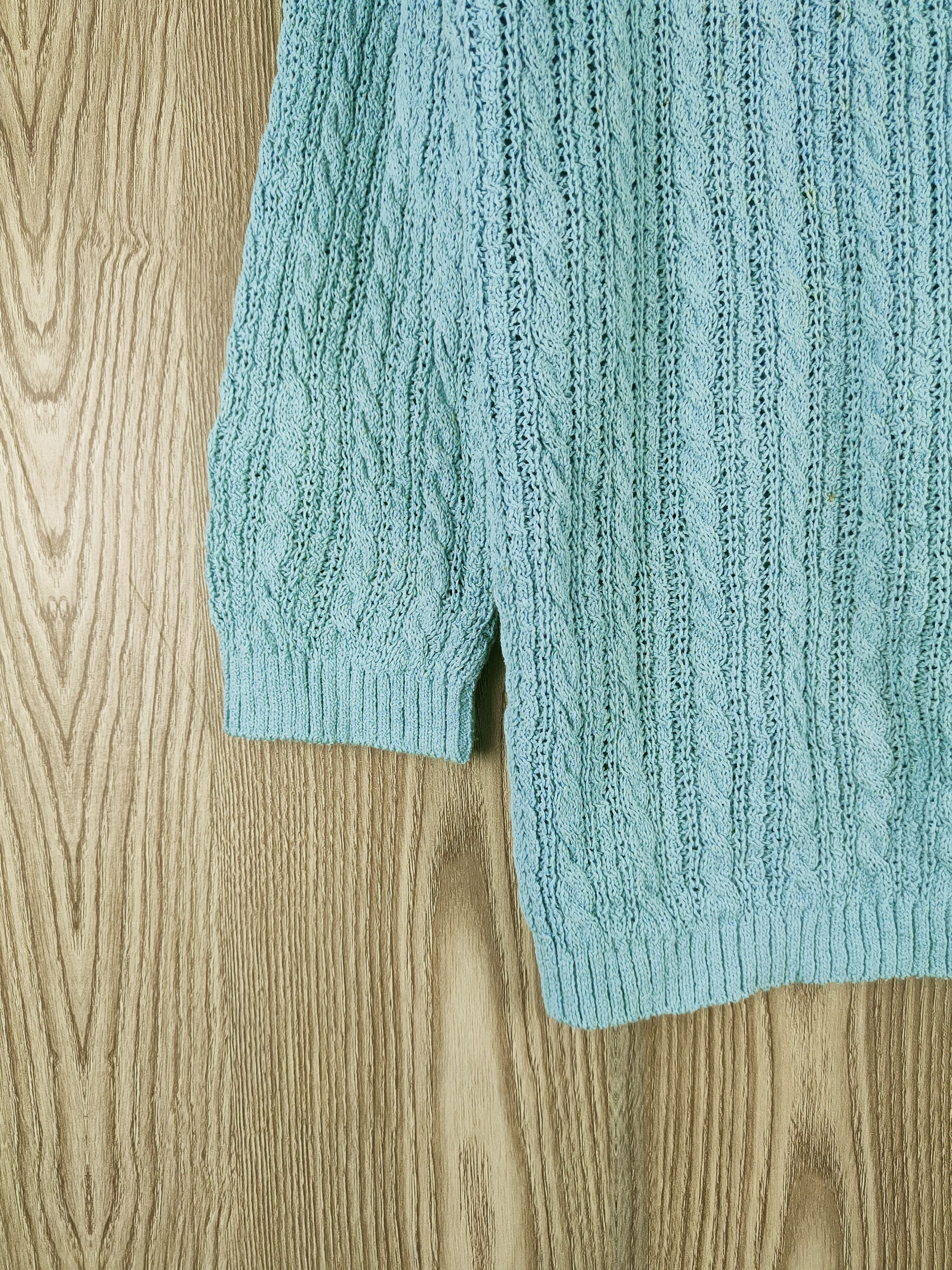 Aran Isles Knitwear Lema Jour Blue Knitwear Sweatshirts #W151 Size L / US 10 / IT 46 - 4 Thumbnail