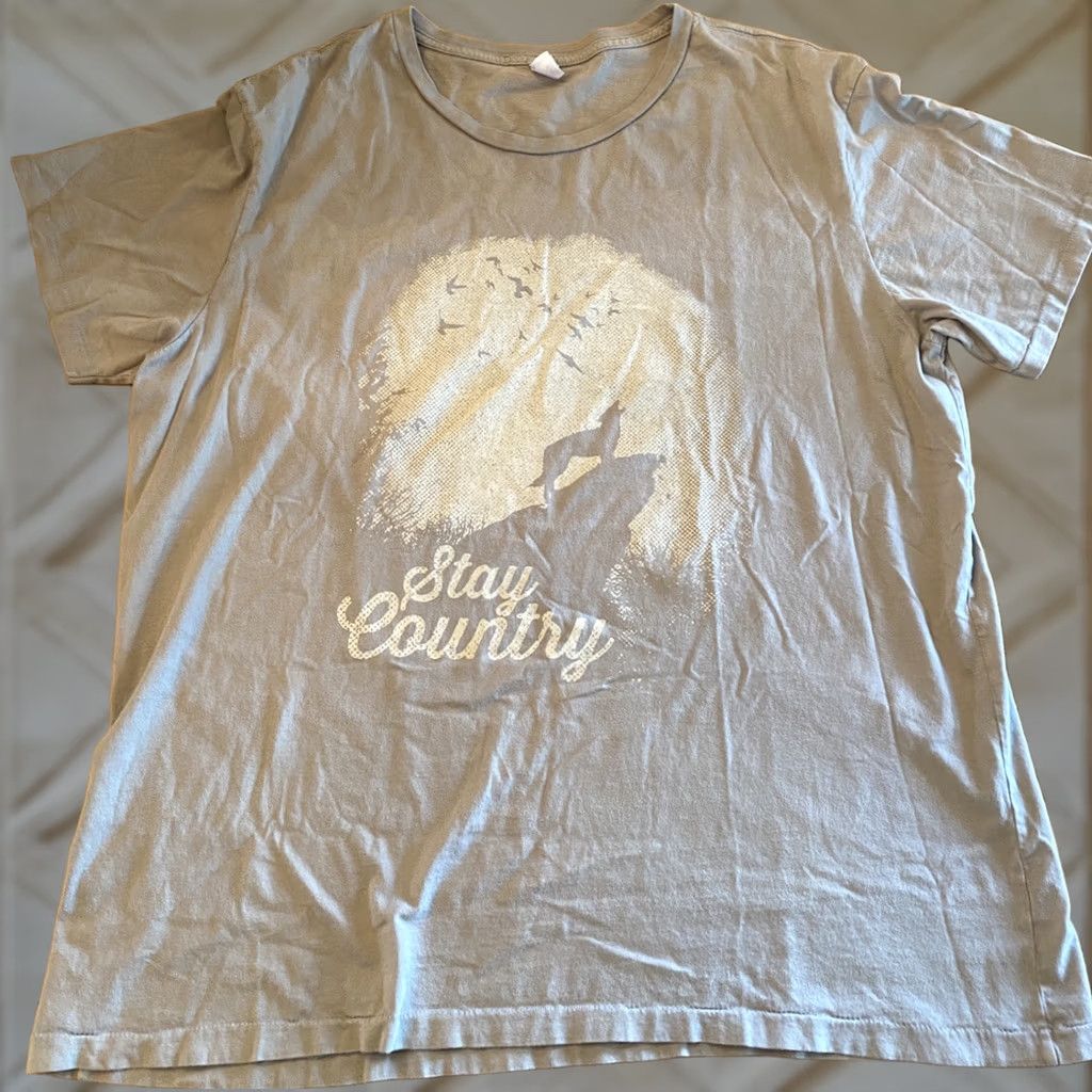 Vintage VINTAGE Single Stitch Stay Country Nature T-Shirt Wolf Birds Gray XXL 2XL Mens Size US XXL / EU 58 / 5 - 1 Thumbnail