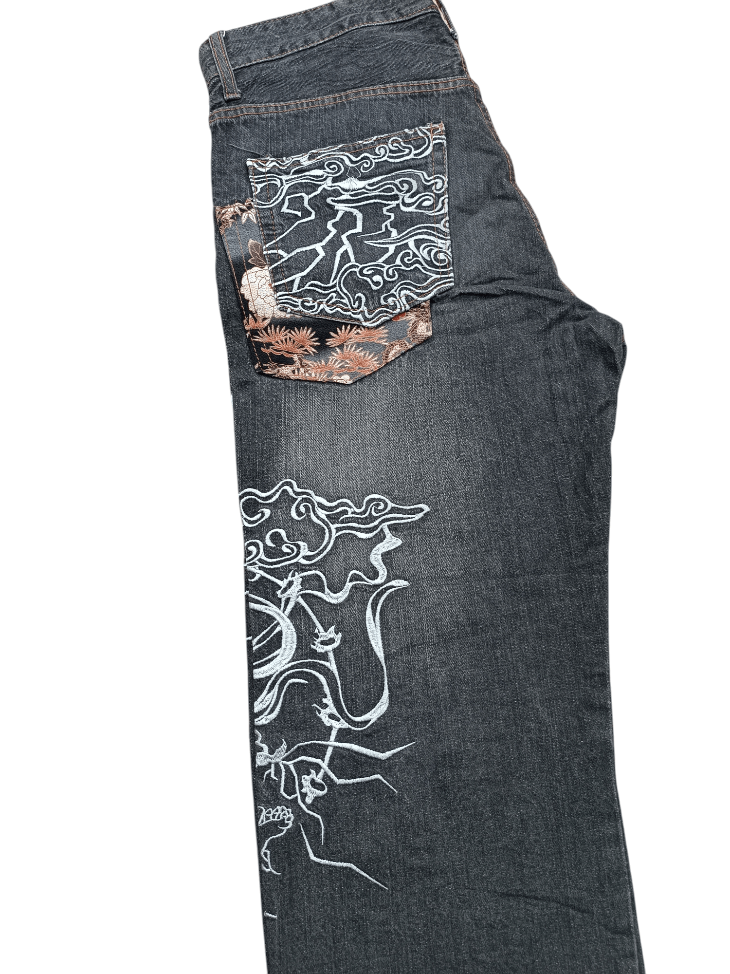 Japanese Brand × Kamakura × Tornado Mart RARE Japanese Brand Masai Dragon Embroidery Floral Denim Size US 32 / EU 48 - 12 Thumbnail