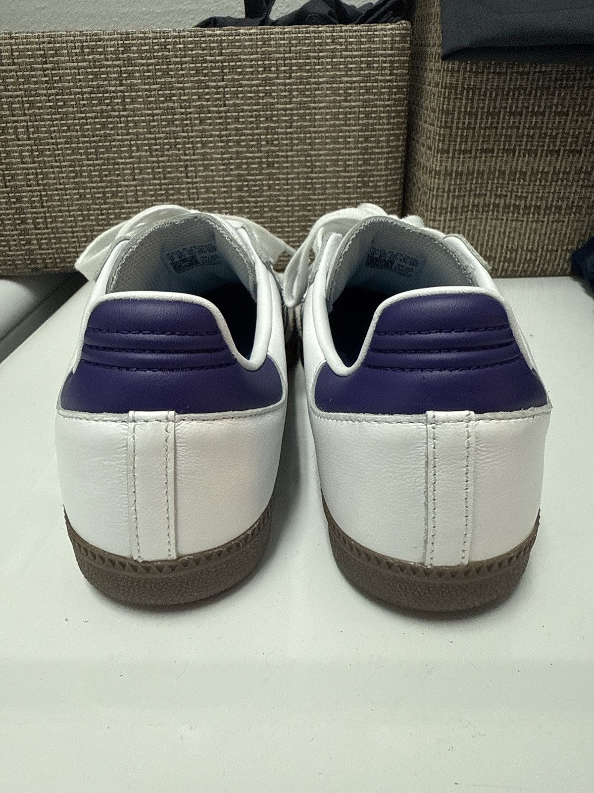 Adidas Sambas ADV White/Collegiate Purple Size US 9 / EU 42 - 5 Thumbnail
