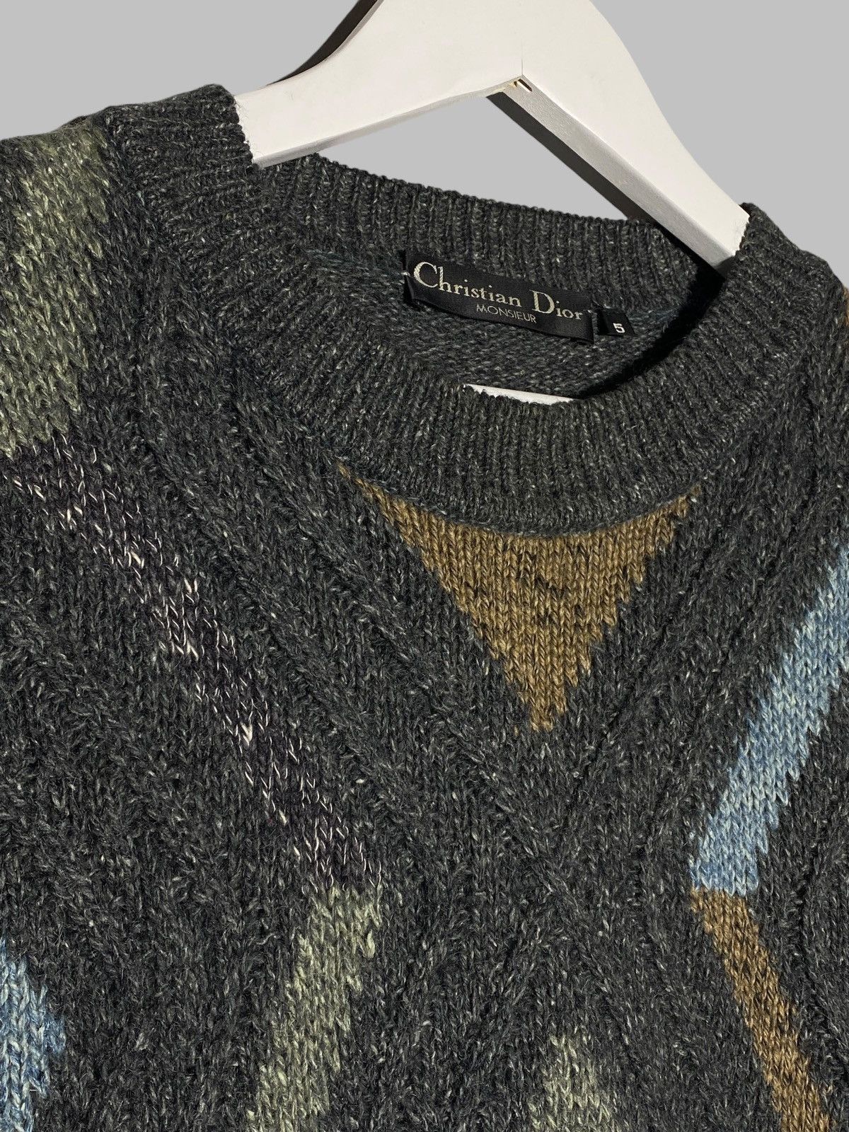 Christian Dior Monsieur × Vintage 🔥 VINTAGE DIOR MONSIEUR MOHAIR SWEATER 90s PREPPY STYLE Size US XL / EU 56 / 4 - 4 Thumbnail