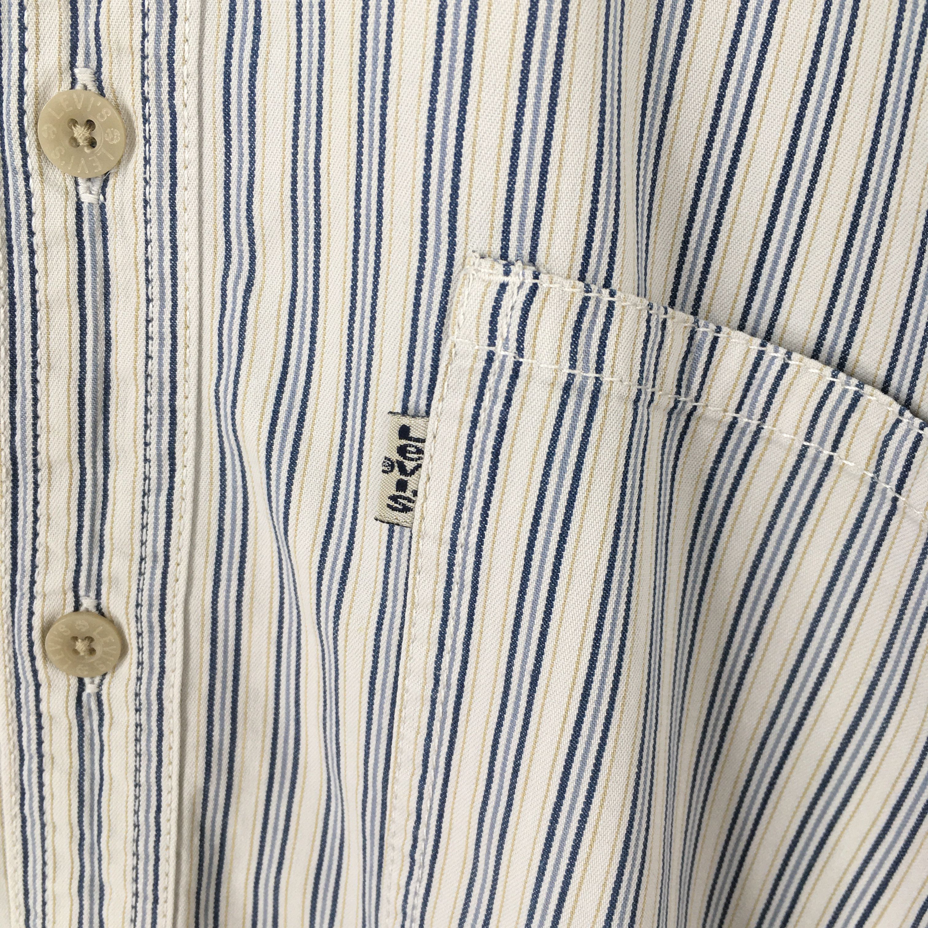 Levi's Vintage 90s Levis Jeans Striped Flannel Shirt Medium Size US M / EU 48-50 / 2 - 4 Thumbnail