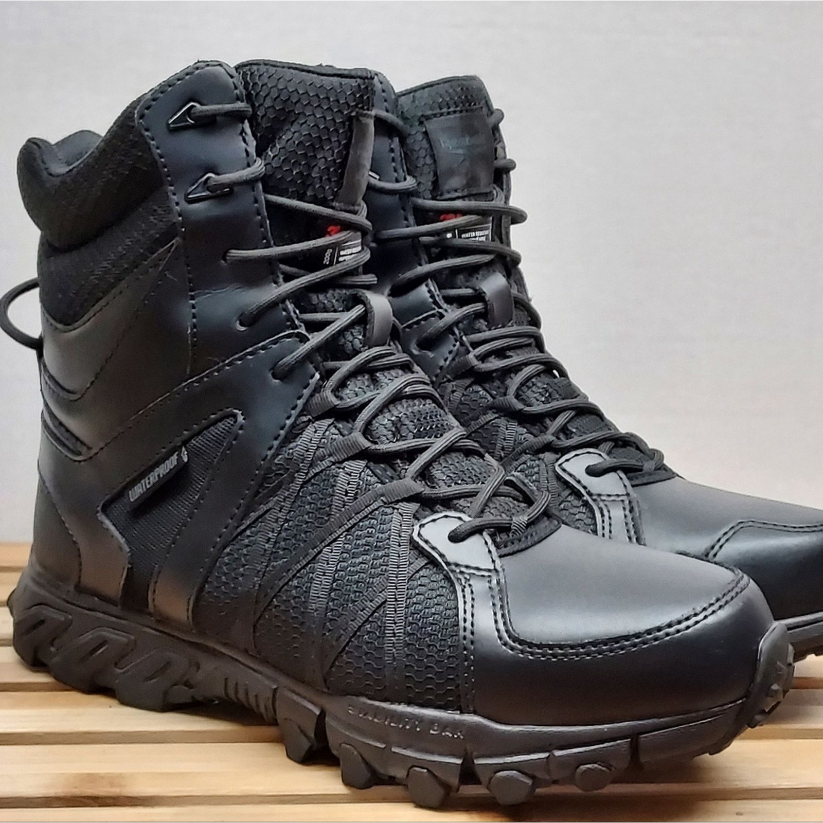 Reebok Reebok Mens | Black | Trail GripSide Zip Combat Boots Size 8 Size US 8 / EU 41 - 2 Thumbnail