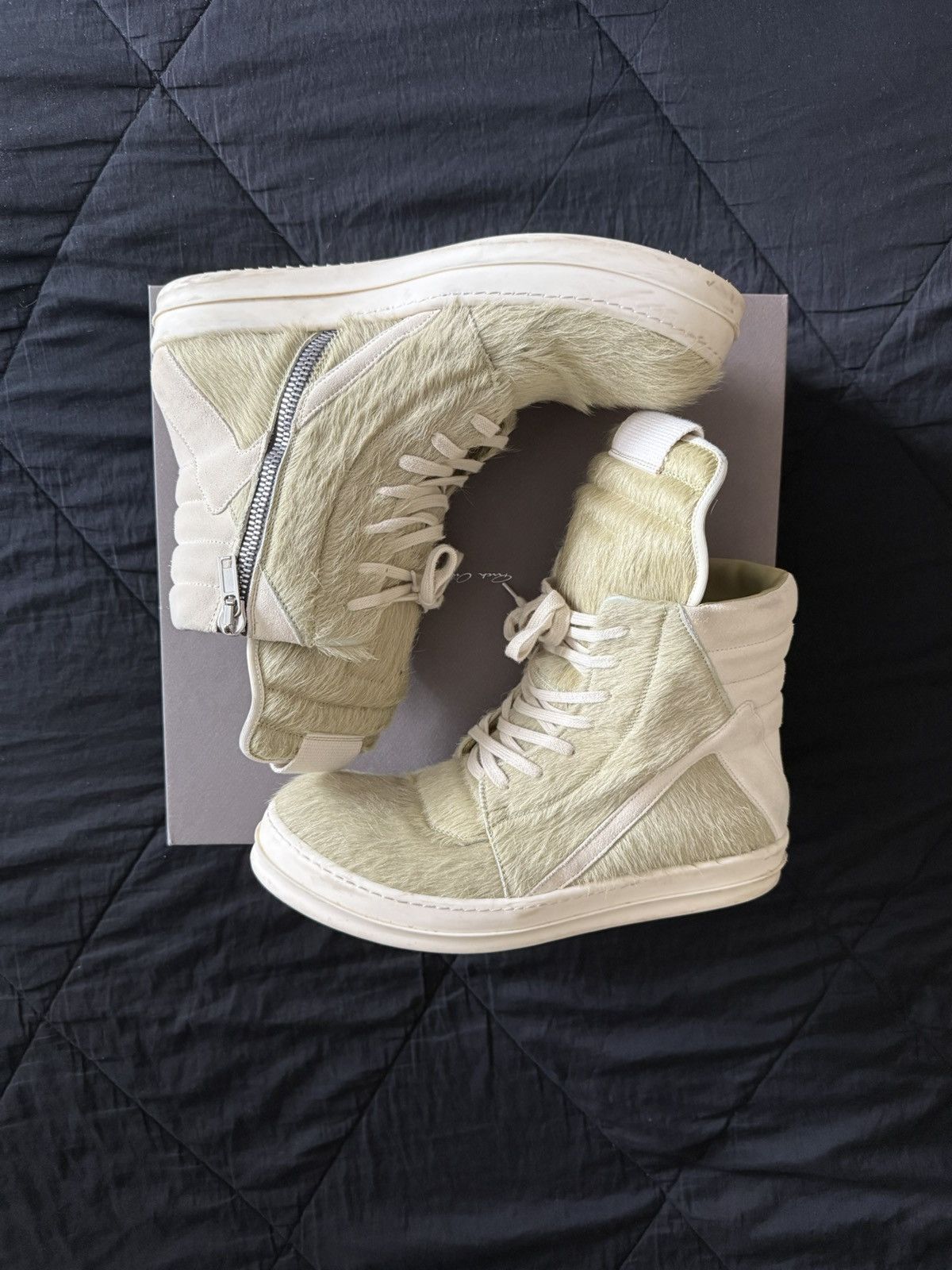 Rick Owens Geobasket Pink Pony Hair