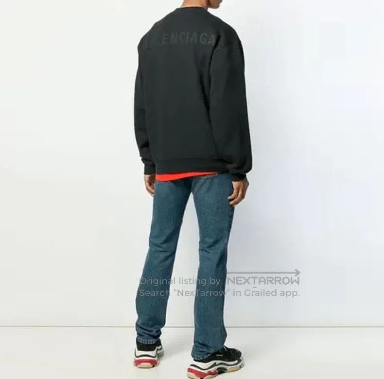 Balenciaga Balenciaga Back Printed Logo Long Sleeve Sweatshirt Black Size US XS / EU 42 / 0 - 5 Thumbnail