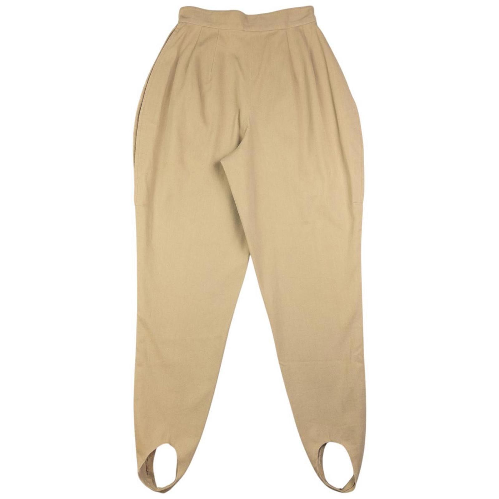 Issey Miyake Vintage Issey Miyake Stretch Stirrup Trousers Womens W23 Size 23" - 4 Thumbnail