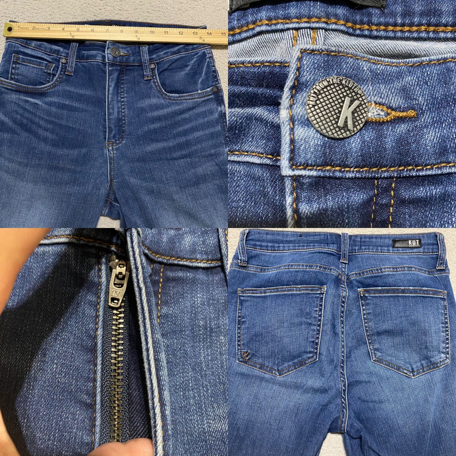 Vintage VINTAGE KUT Womens Jeans Blue Denim High Rise Connie Skinny 8 Regular 27in Inseam 27in 5-Pocket Design Womens Size 30" / US 8 / IT 44 - 8 Thumbnail