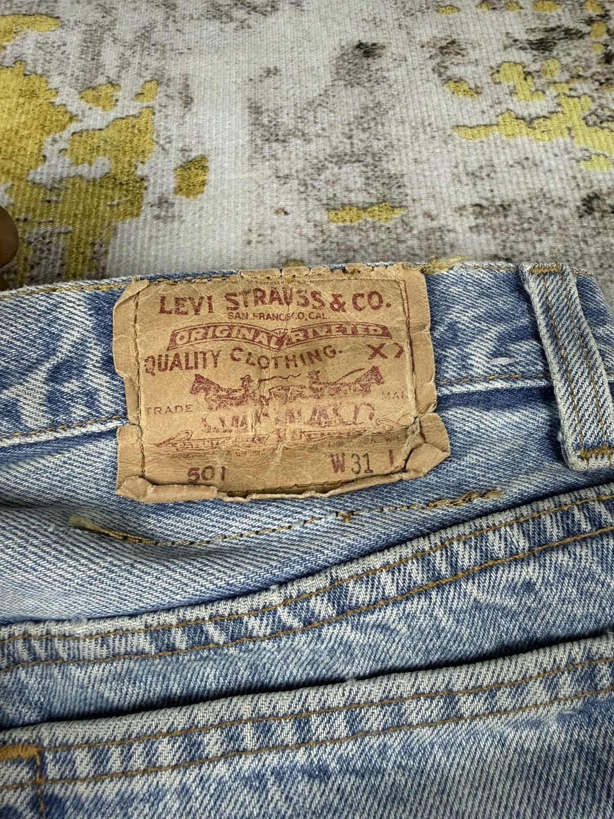 Junya Watanabe Vintage 80s Levis 501 Inspired Kapital Sashiko Boro Jeans Size US 30 / EU 46 - 10 Thumbnail
