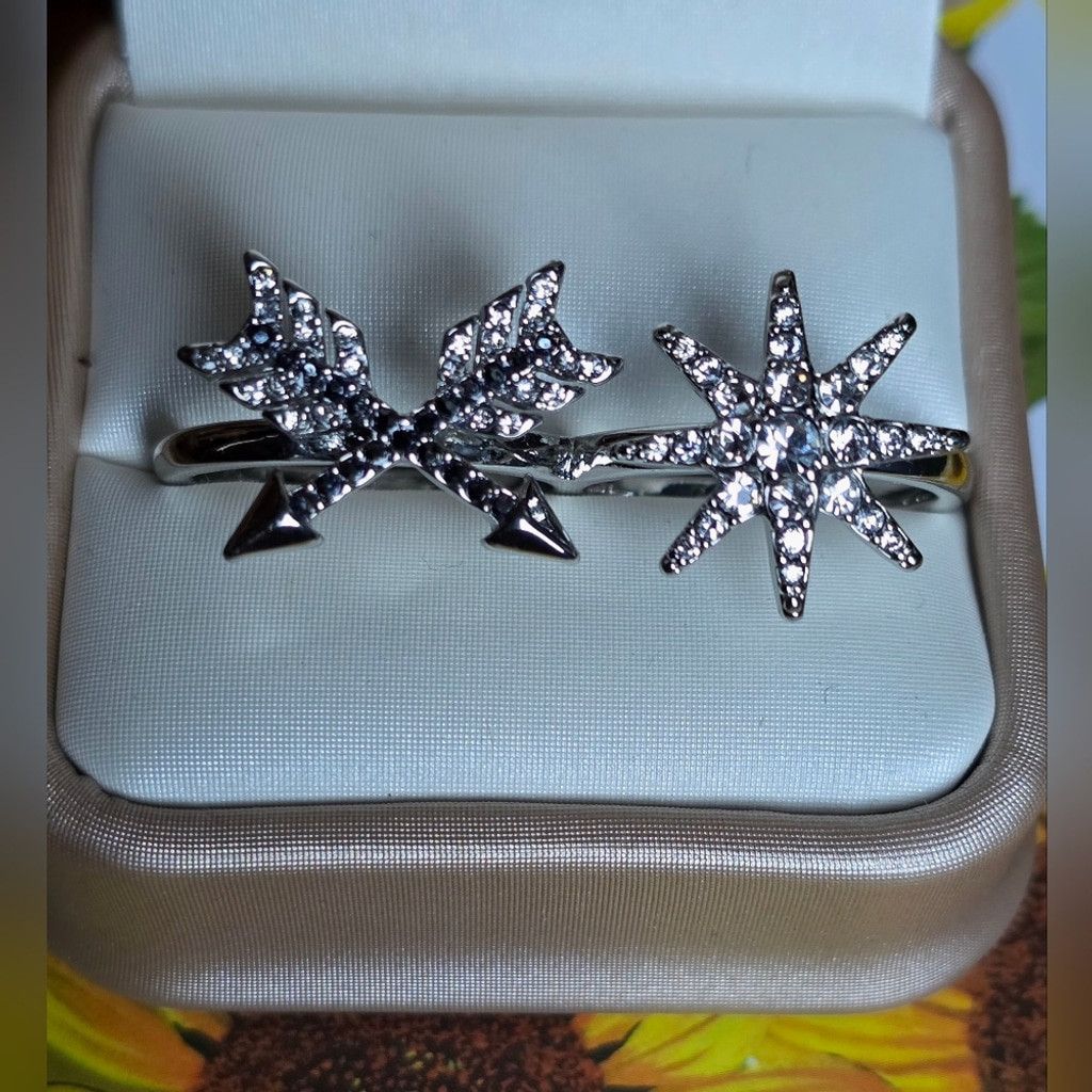 Simply Vera by Vera Wang Silver Star and Arrow Double Ring