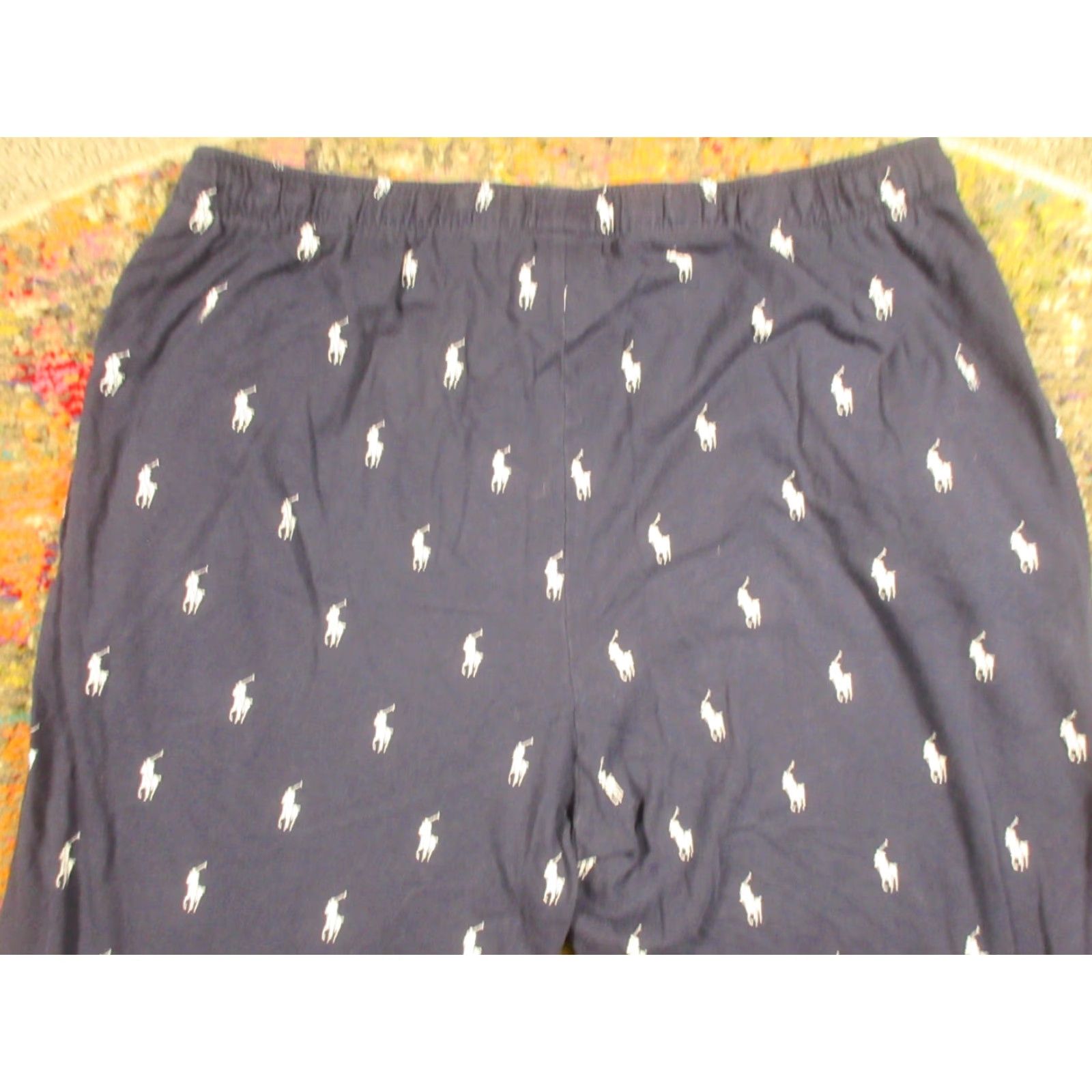 Polo Ralph Lauren VINTAGE? POLO RALPH LAUREN Pants Mens L Blue Pajama Pony All Over Print Lounge Cotton Size US L / EU 52-54 / 3 - 5 Thumbnail