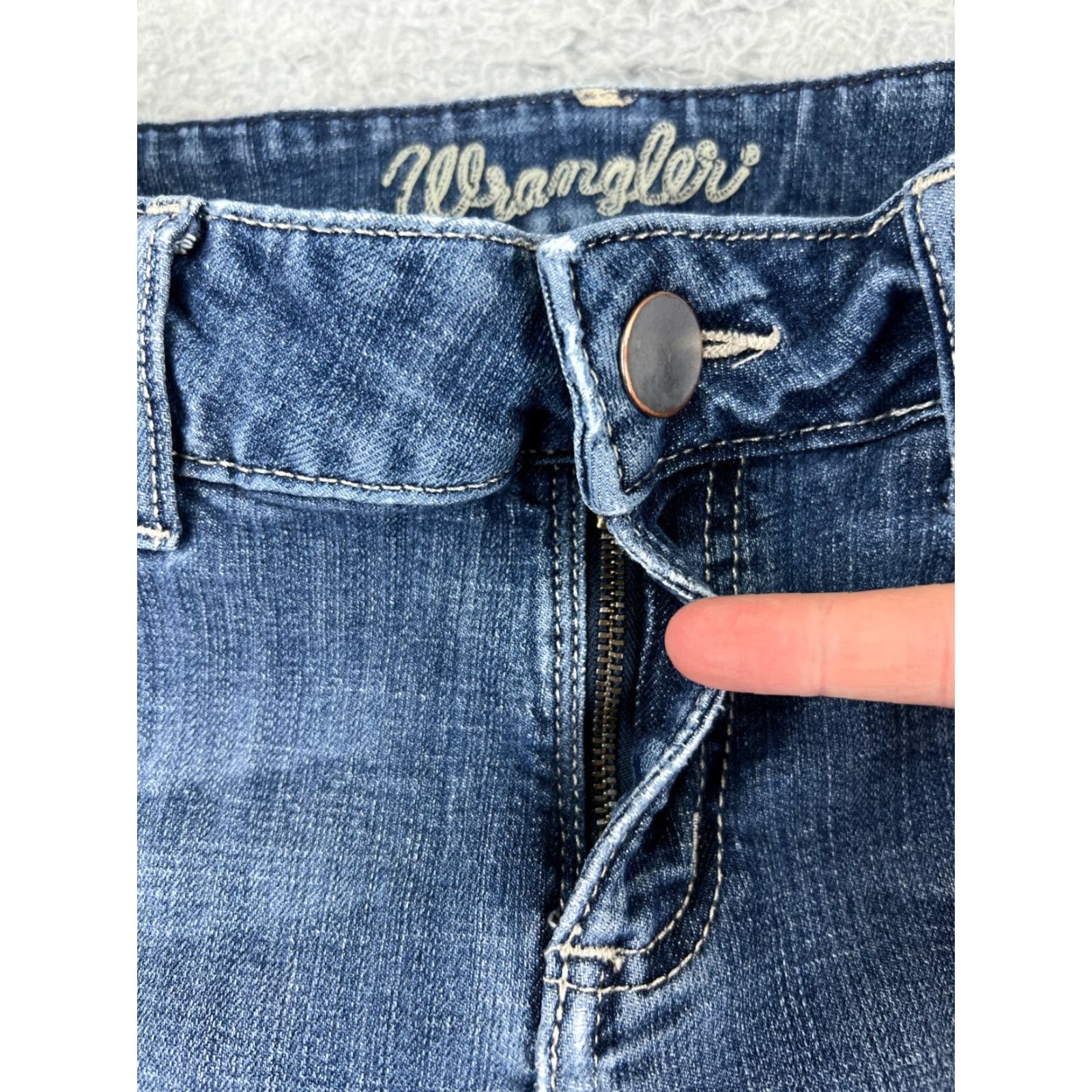 Wrangler Wrangler Jeans Women 5 Blue Denim Bootcut Embroidered Cotton Blend Western Size 27" / US 4 / IT 40 - 5 Thumbnail