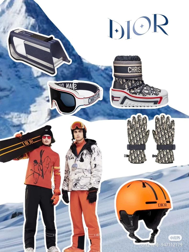 Dior DiorBlue full-print OBLIQUE ski gloves 2503-Nextarrow Size ONE SIZE - 7 Thumbnail