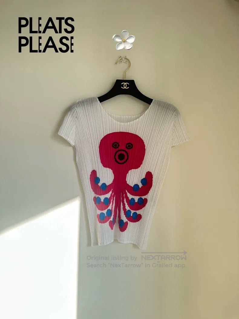 Issey Miyake Issey Miyake Cute Octopus Applique Top Size L / US 10 / IT 46 - 1 Thumbnail