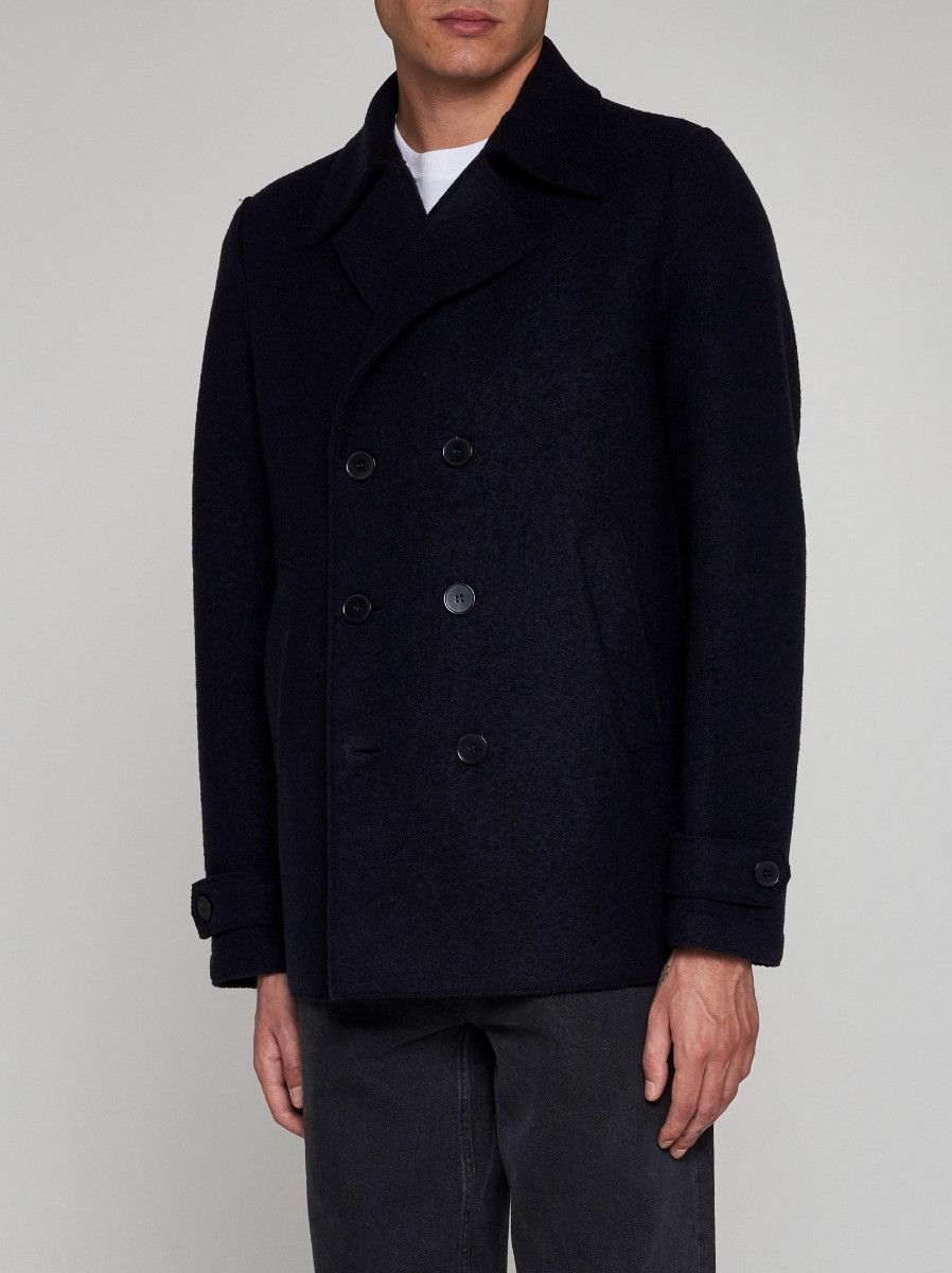 Harris Wharf London o1s22i1n1024 Double-Breasted Wool Coat in Blue Size US S / EU 44-46 / 1 - 3 Thumbnail
