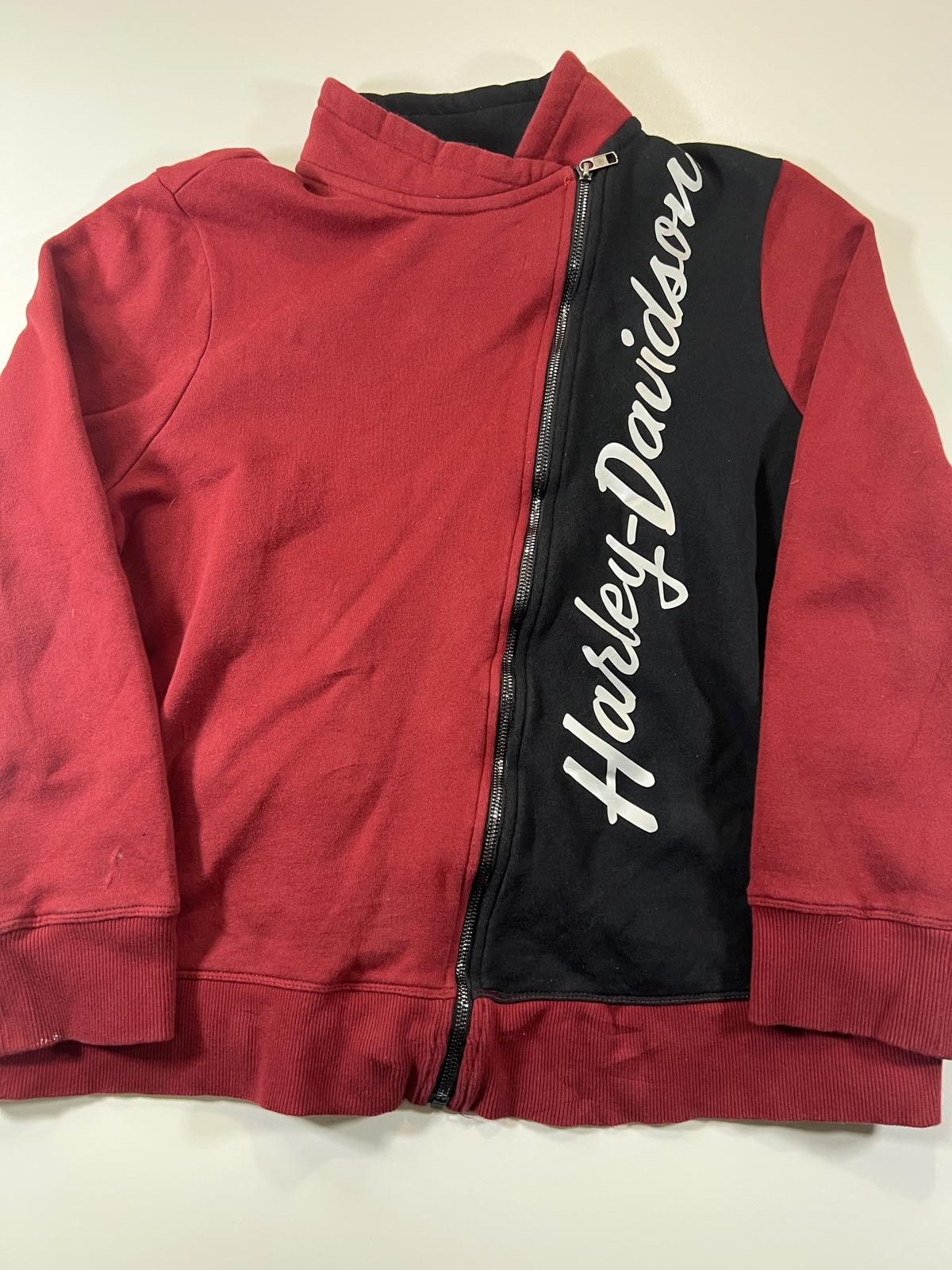 Harley Davidson Harley-Davidson Red and Black Zip-Up Sweatshirt women’s XL Size XL / US 12-14 / IT 48-50 - 1 Thumbnail