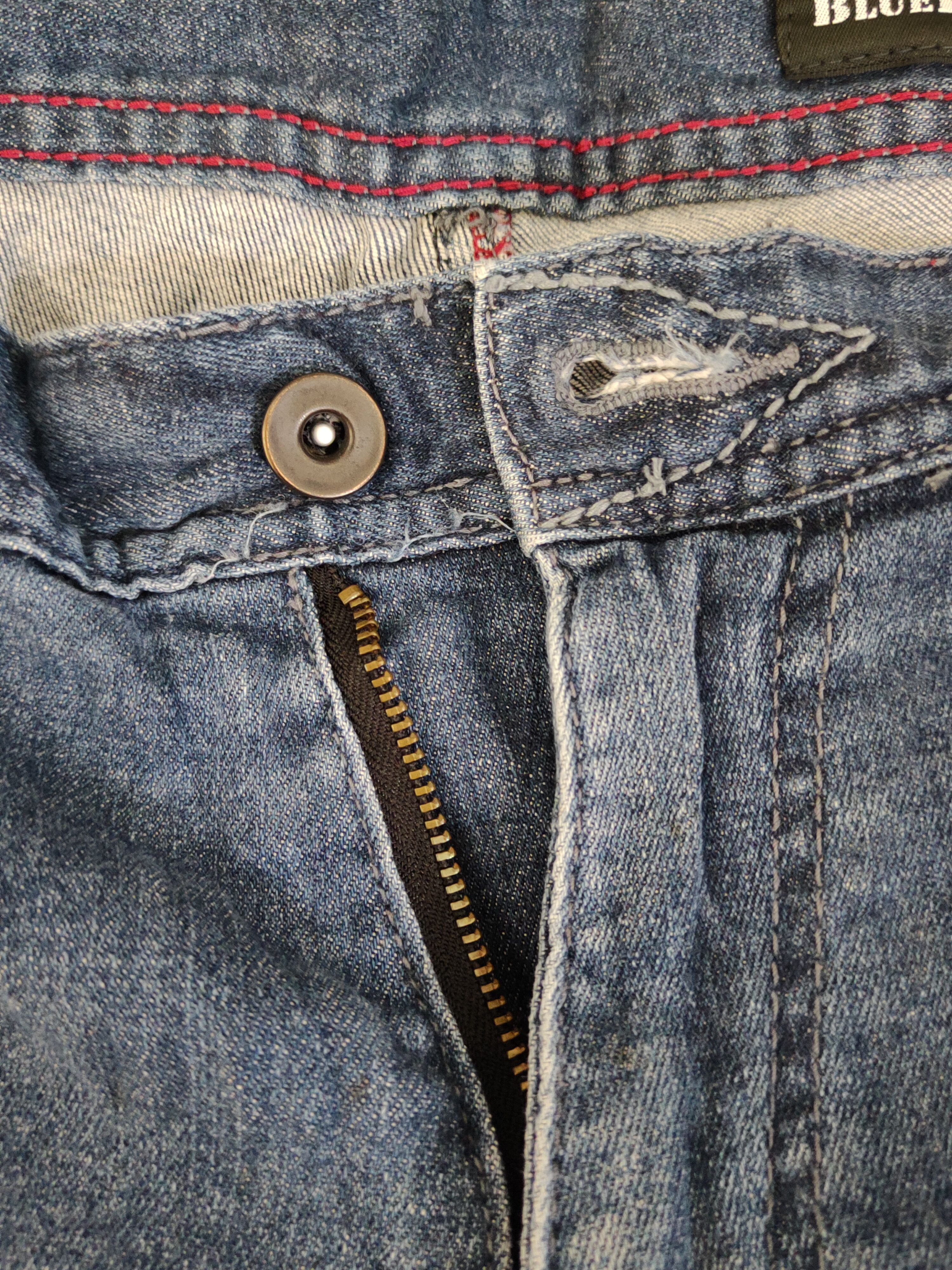 Japanese Brand BlueB Blue Distressed vintage Ripped Jeans #S2527 Size US 38 / EU 54 - 16 Thumbnail