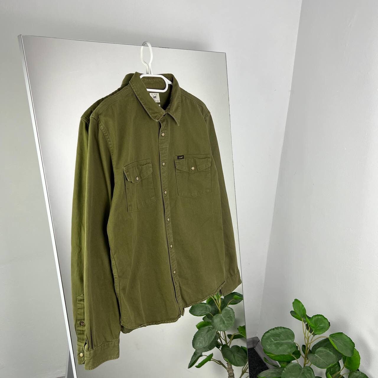 Lee Western Shirt Lee Vintage Military Khaki Y2k Button Up Size US L / EU 52-54 / 3 - 1 Thumbnail