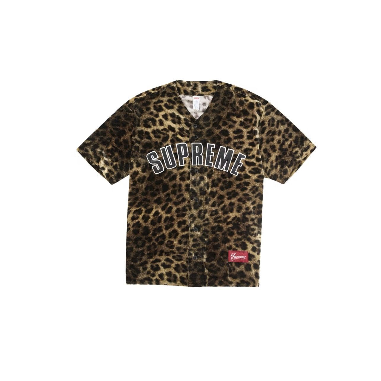 Supreme Supreme Velvet Baseball Jersey Leopard Size: Extra Large Size US XL / EU 56 / 4 - 1 Thumbnail