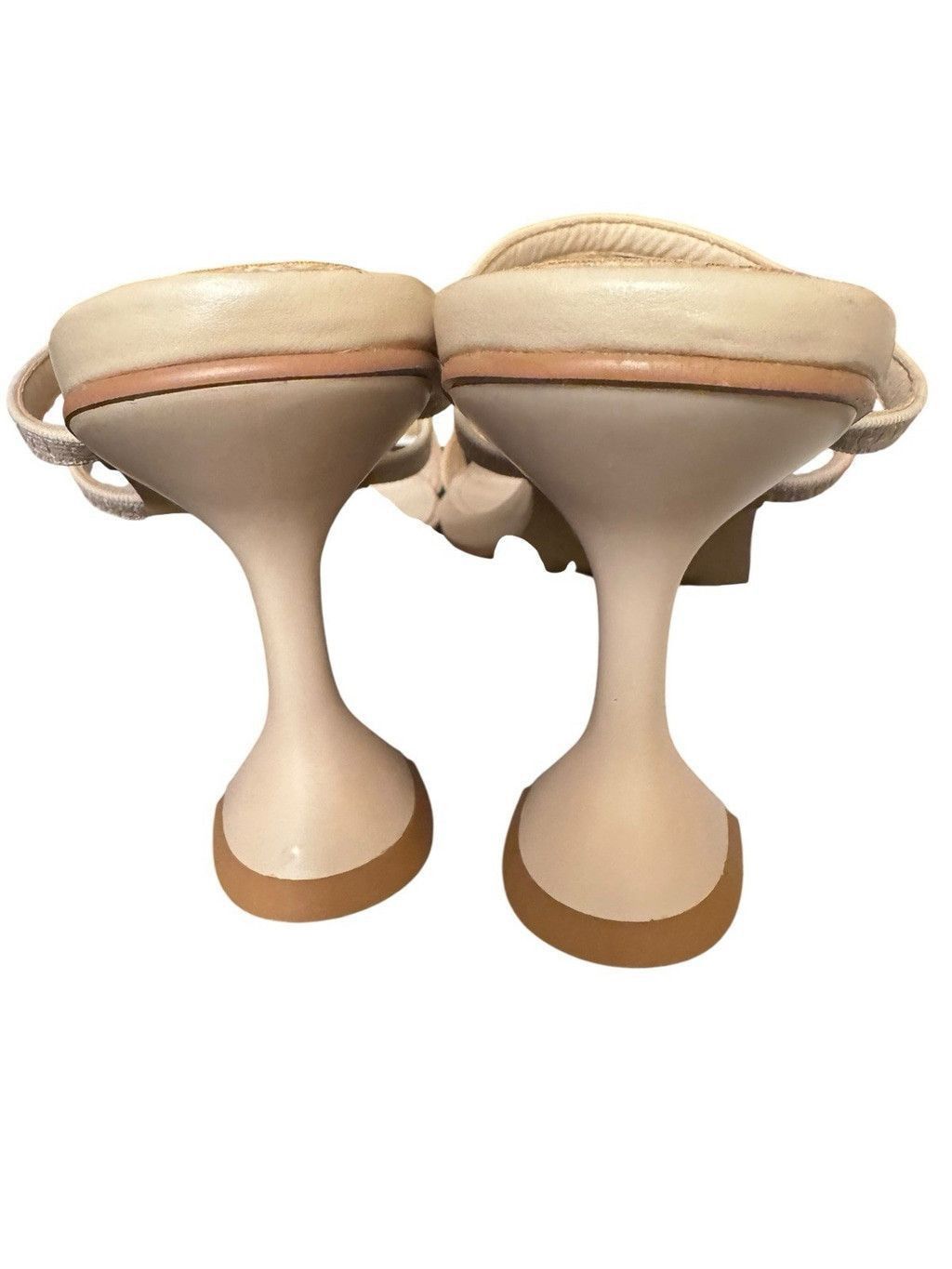 French Connection French Connection Flared Heeled Sandals-Nude Size 10 Size US 10 / IT 40 - 4 Thumbnail