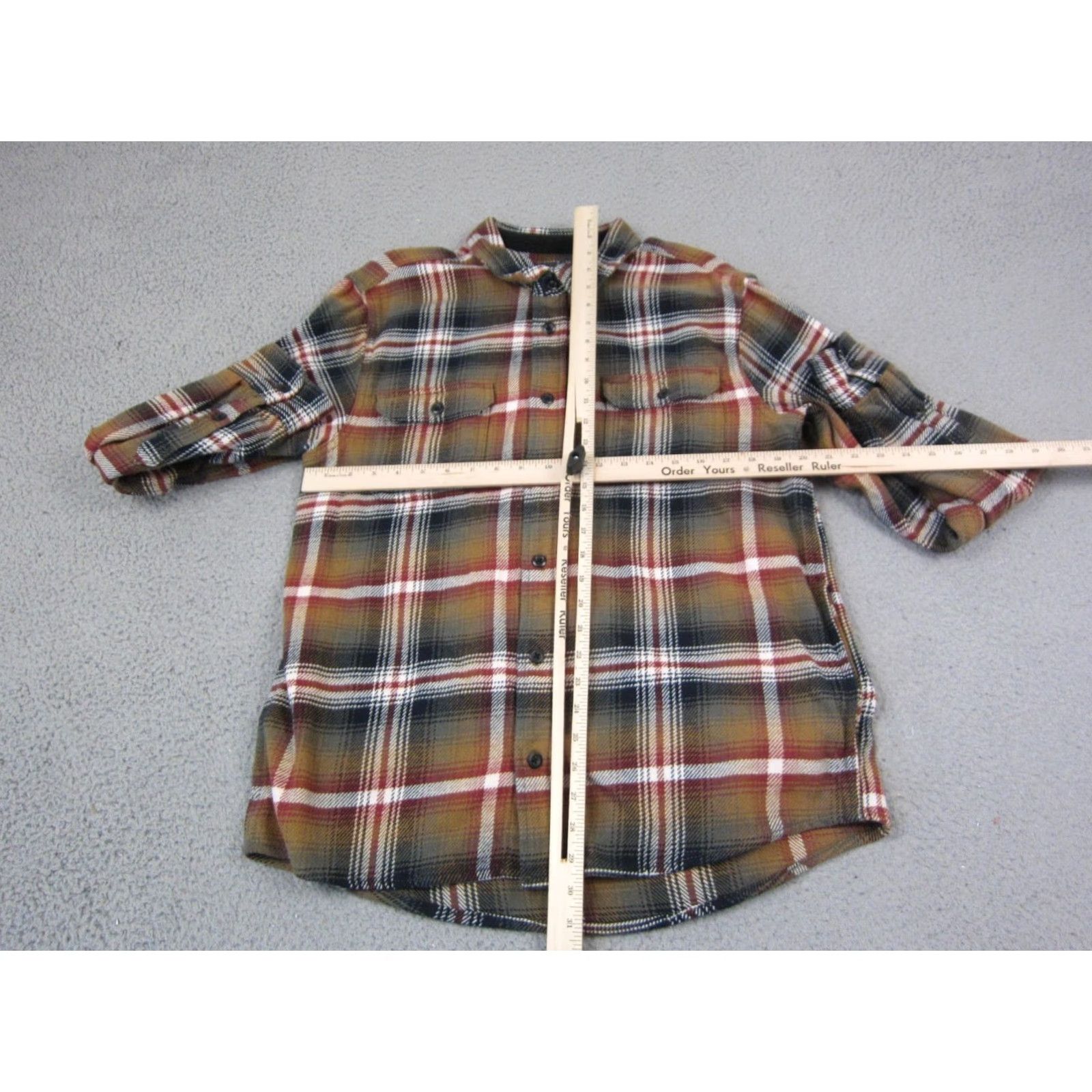 Orvis Orvis Shirt Mens L Flannel Plaid Button-Up Casual Western Cotton 80s 90s Brown Black Size US L / EU 52-54 / 3 - 6 Thumbnail