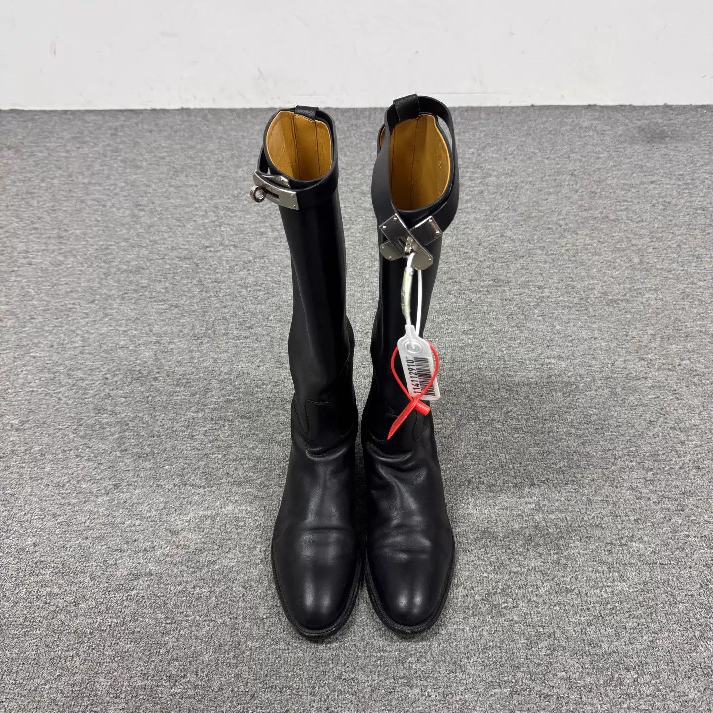 Hermes HERMES Black Kelly Buckle Knee-High Riding Boots 39 95 New Size US 8.5 / IT 38.5 - 1 Thumbnail