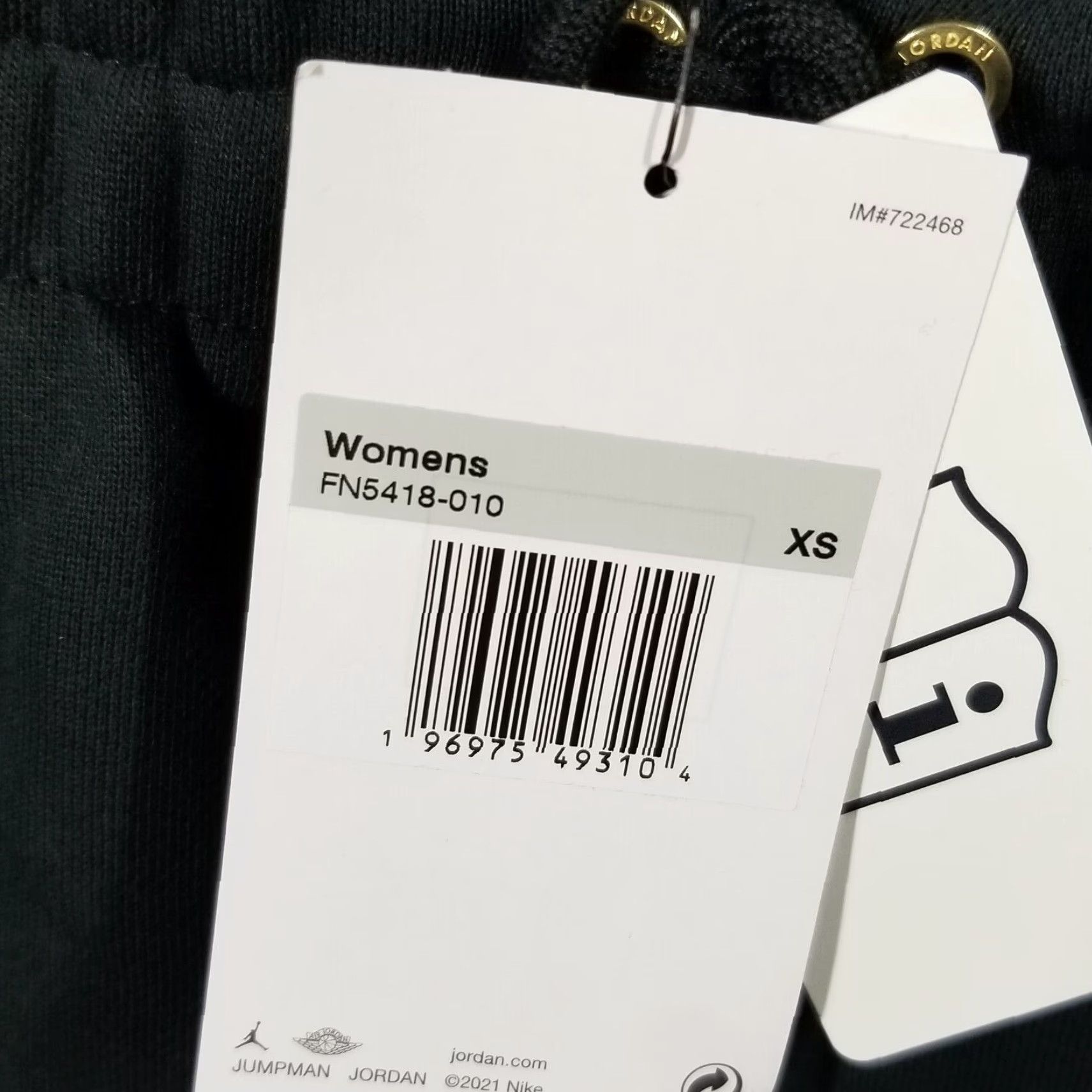 Nike Nike Jordan Flight Fleece Diamond Shorts Women's XS Black - Jumpman, Diamond Pattern, Drawstring Waist, Fleece Knit, Athletic Activewear Size US 27 - 3 Thumbnail