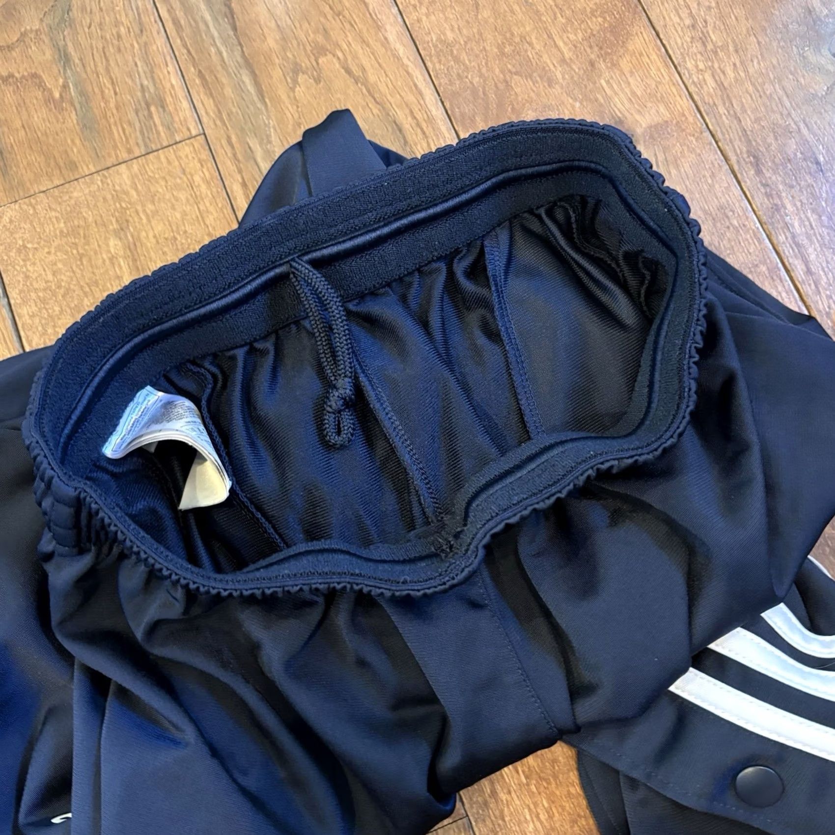 Adidas Mens Adidas Essentials Snap Pants Navy Blue White DV3226 S 30" sz Size US 29 - 6 Thumbnail