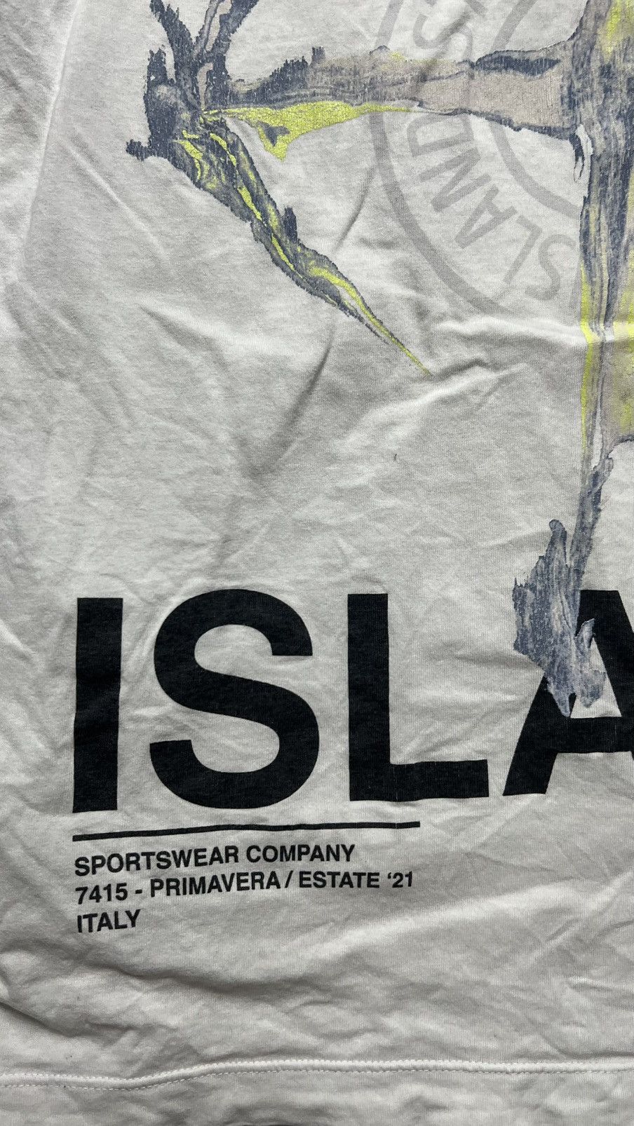 Stone Island Ss/21 Stone Island Massimo Osti “marble three” trashed tee Size US S / EU 44-46 / 1 - 11 Thumbnail
