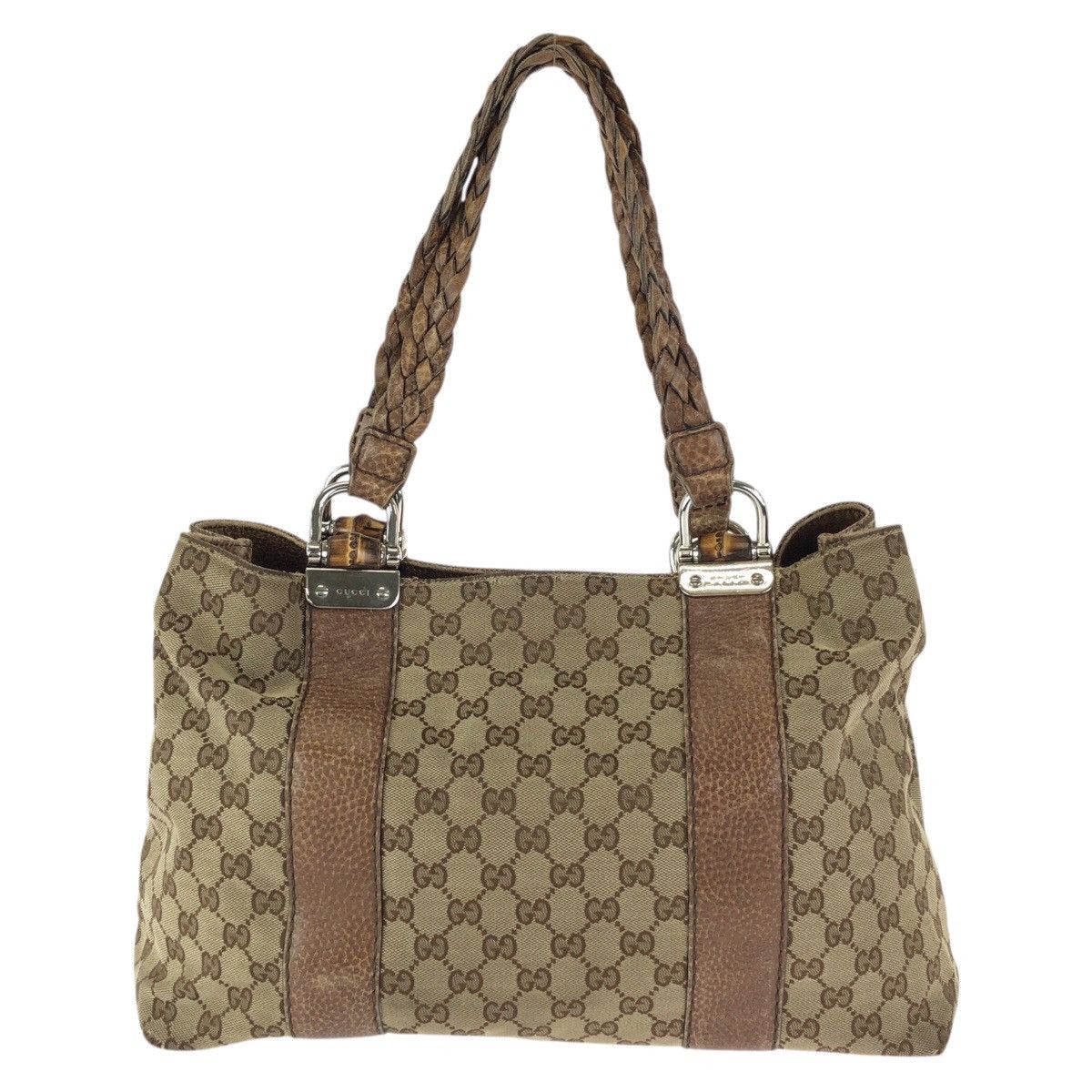 Gucci Gucci Gucci GG Canvas Leather Tote Bag Textile Tote Bag 232947 DUTY FREE for USA Size ONE SIZE - 1 Thumbnail