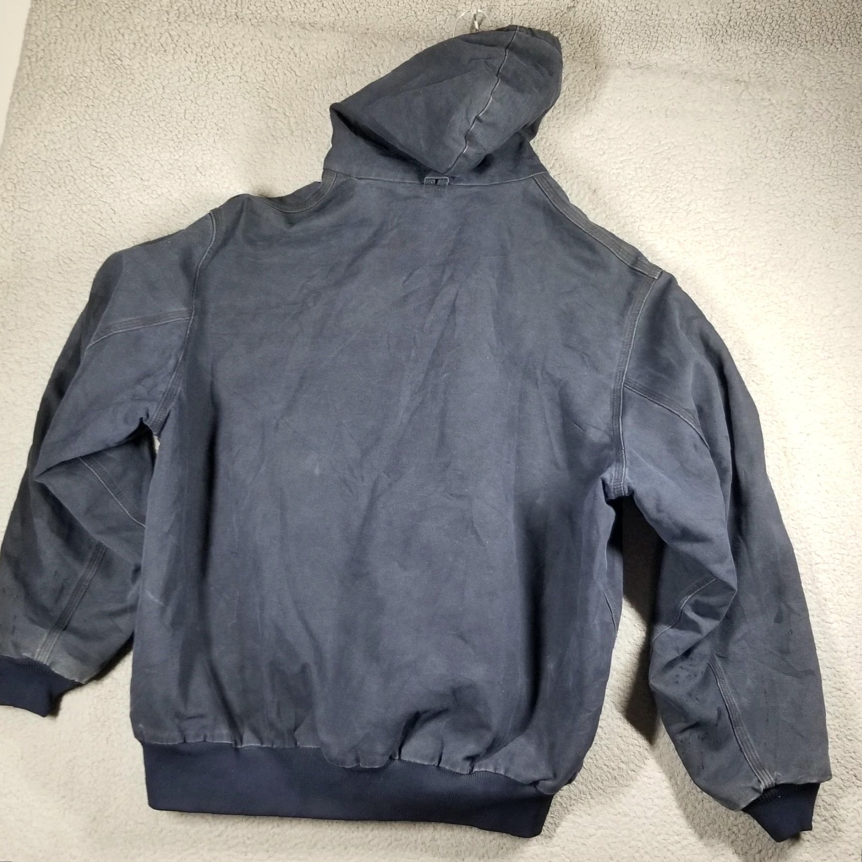 Carhartt Vintage Carhartt Hooded Jacket Men 3XL Blue Canvas Lined 90s Detroit Coat JQ283 Size US XXL / EU 58 / 5 - 2 Thumbnail
