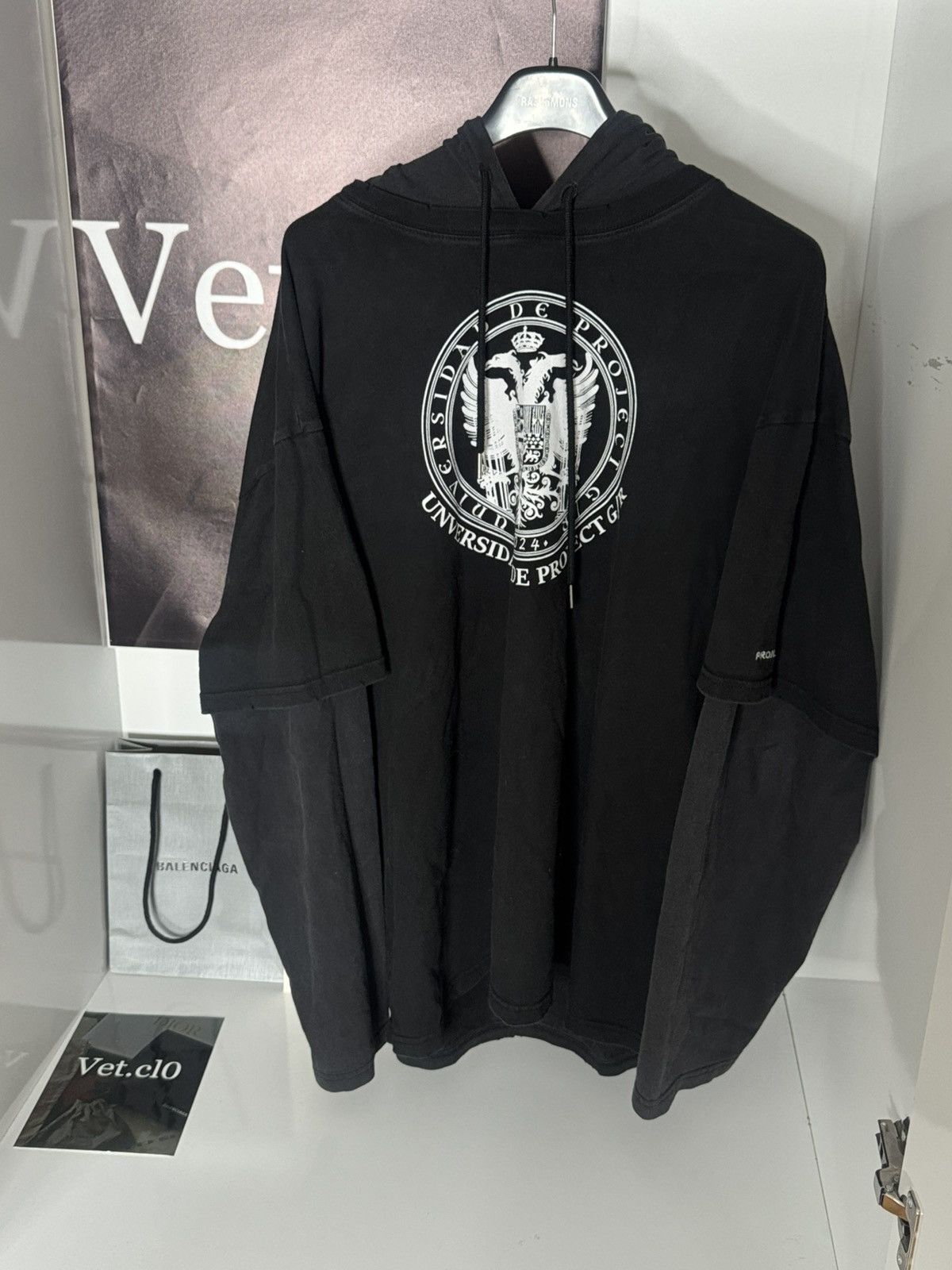 PROJECT G/R PROJECT G/R METALLIC BLACK HOODIE | Grailed