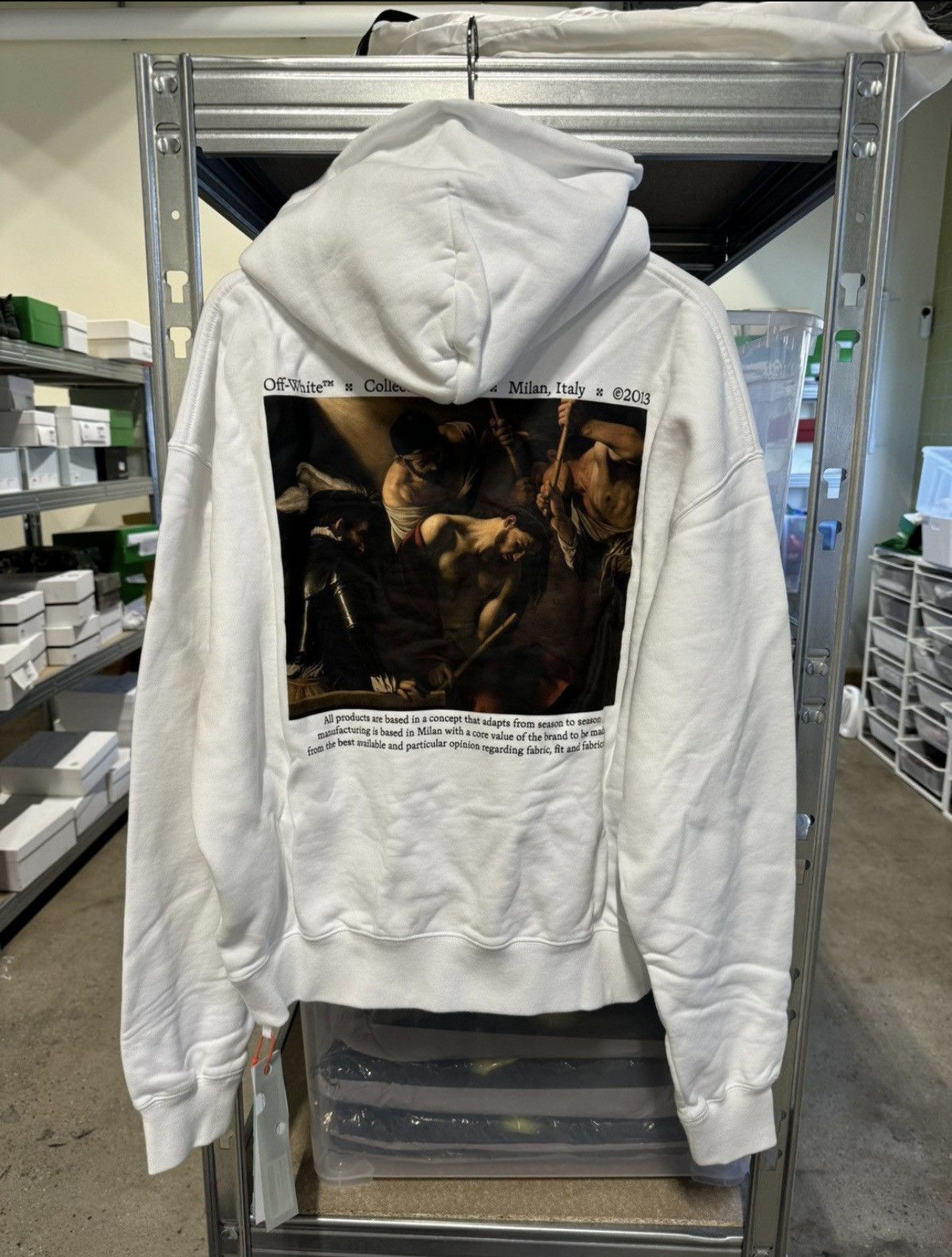Off-White Off-White Caravaggio Crowning Hoodie NEW 800$ Size US L / EU 52-54 / 3 - 1 Thumbnail
