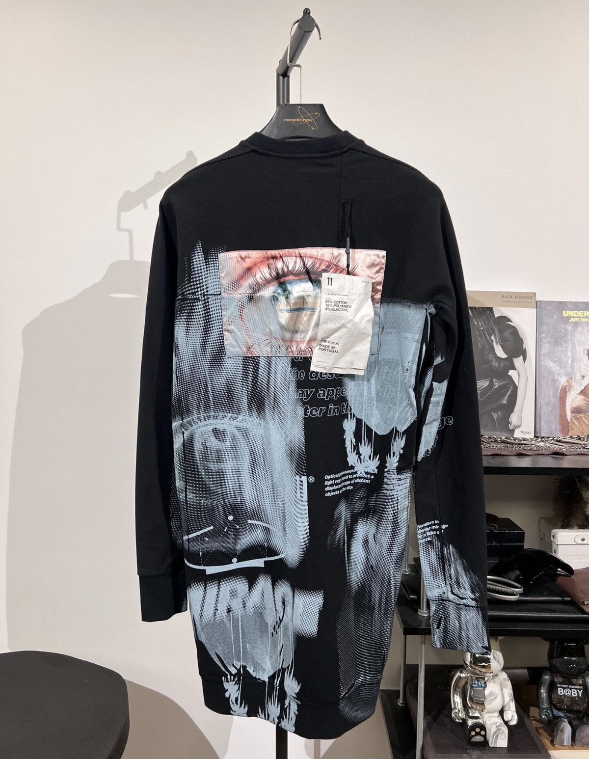 11 By Boris Bidjan Saberi 11ByBBS Mid-Length Print & Patch Long-Sleeve Hoodie Size US XS / EU 42 / 0 - 2 Thumbnail