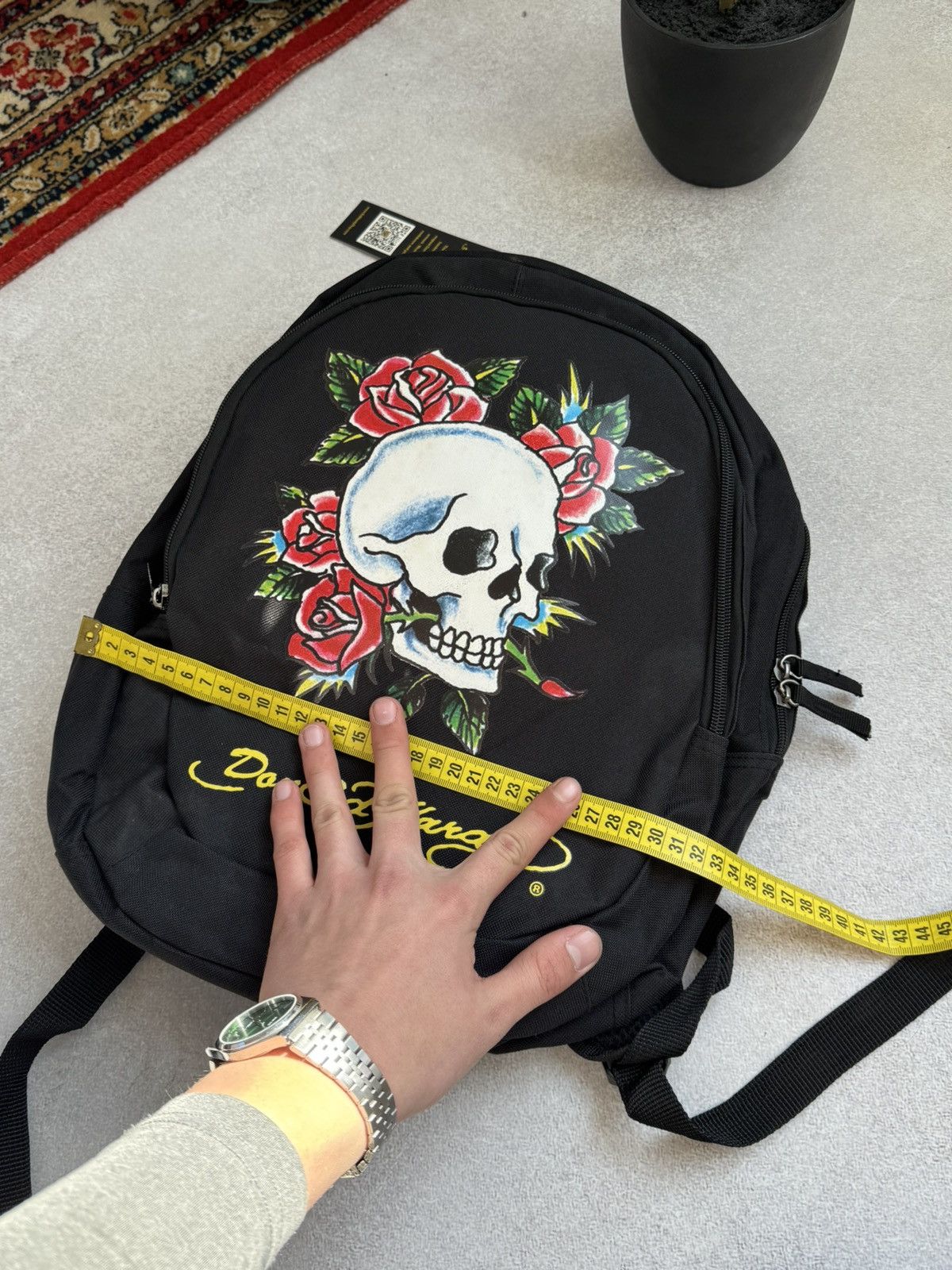 Ed Hardy Vintage Don Ed Hardy Y2K Big Logo Backpack balack Size ONE SIZE - 8 Thumbnail