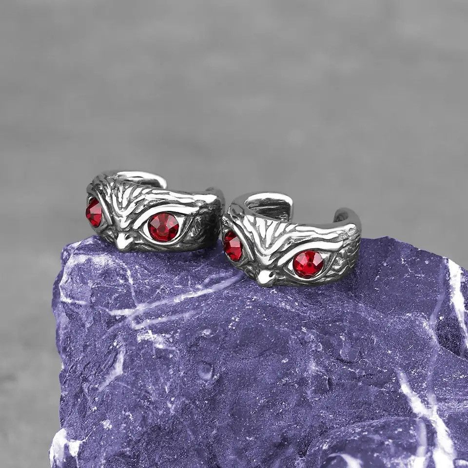 Jewelry Zircon Inlay Owl Shape Clip Earring Size ONE SIZE - 2 Thumbnail