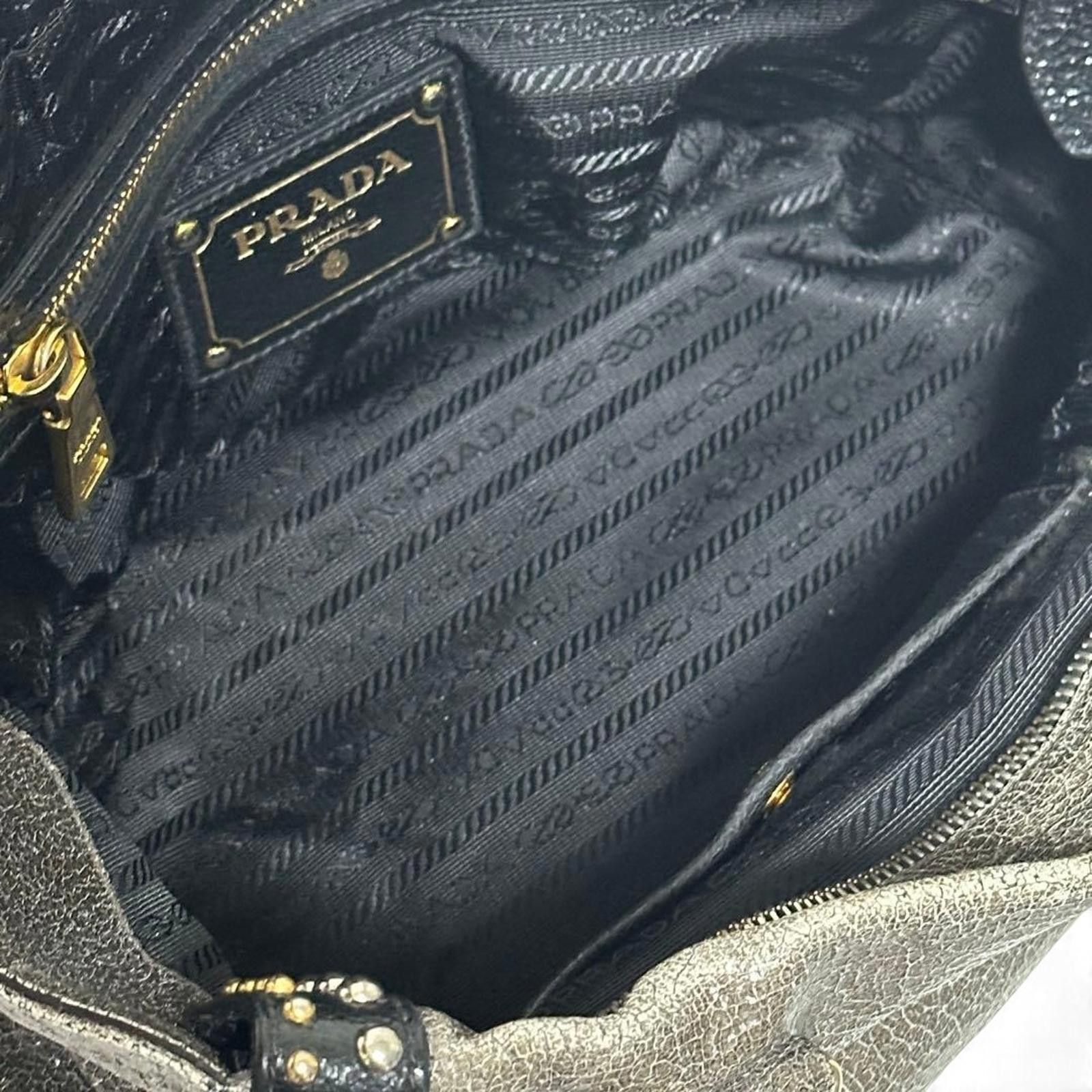 Prada Prada - Studded Leather Handbag Size ONE SIZE - 6 Thumbnail