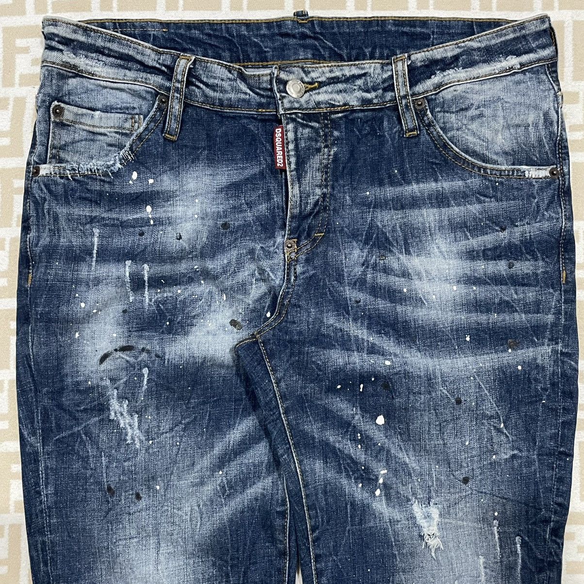 Dsquared2 Dsquared2 Paint Splatter Skinny Jeans Size 34" / US 12 / IT 48 - 4 Thumbnail