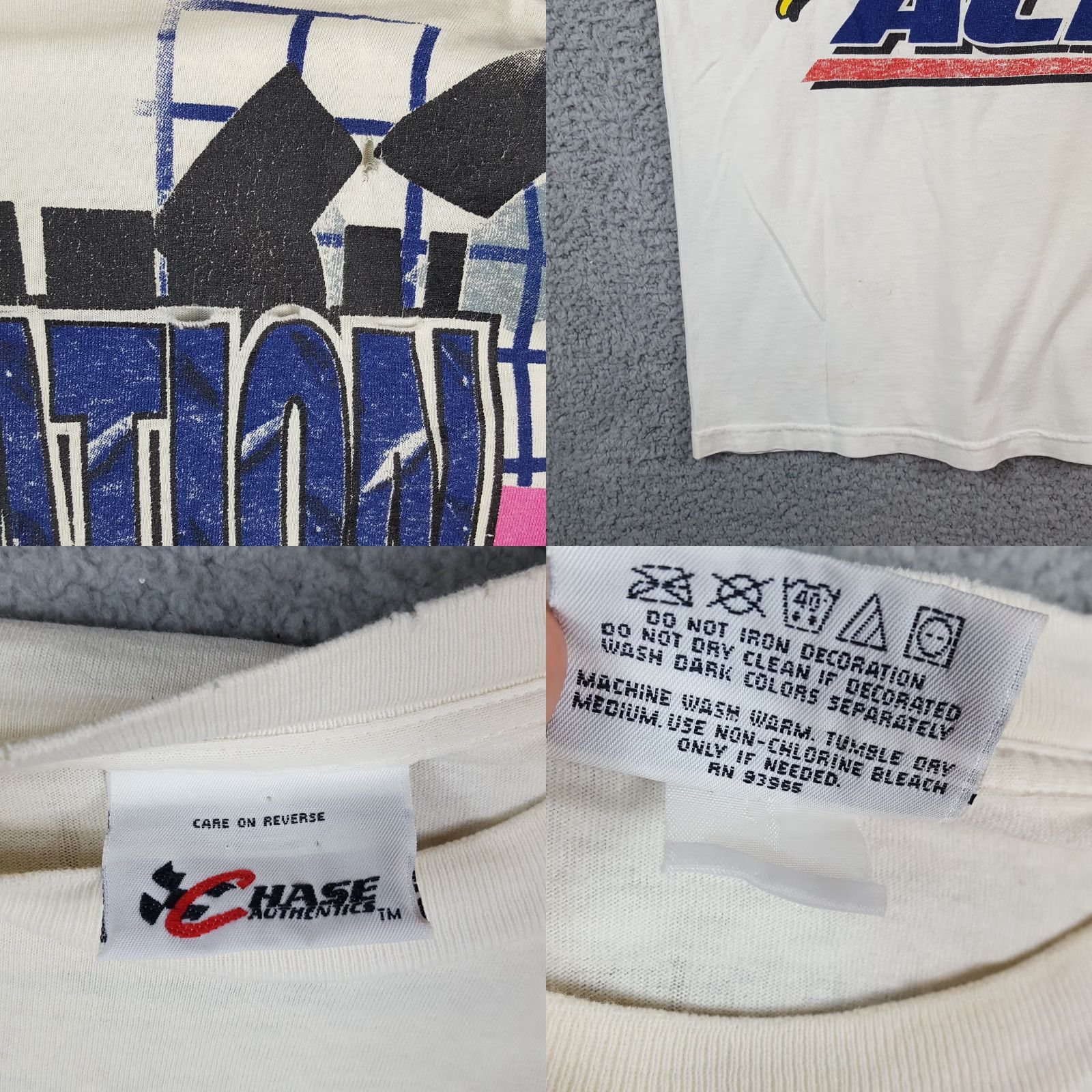 Chase Authentics VINTAGE Chase Authentics NASCAR T-Shirt Men 2XL Short Sleeve Cotton White All Over Print Y2K 90s Retro Grunge Size US XXL / EU 58 / 5 - 8 Thumbnail