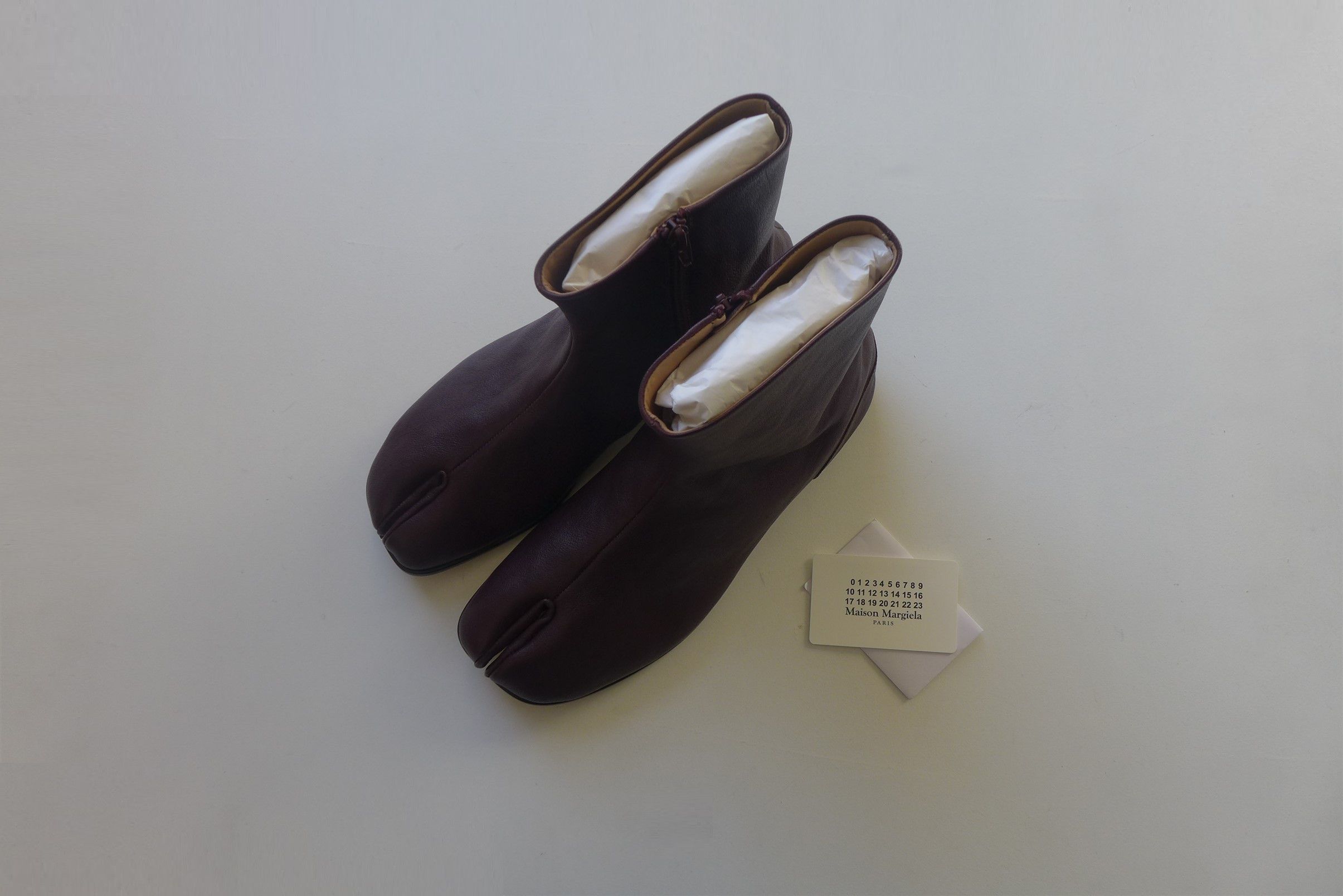 Maison Margiela Margiela Tabi Ankle Boots - Burgundy Camel Leather Size US 11 / EU 44 - 21 Thumbnail