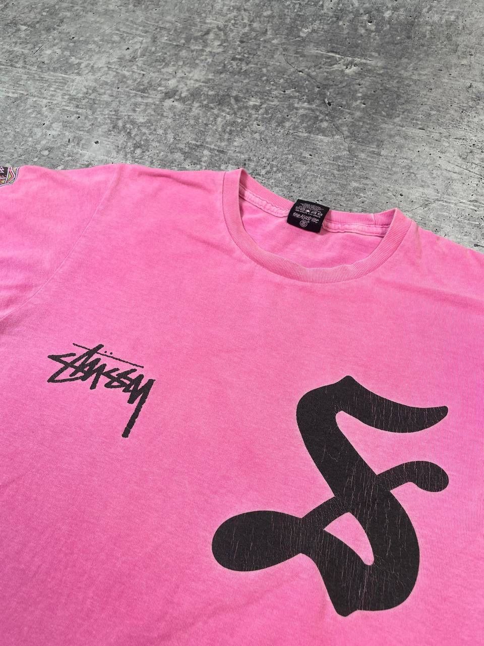 Stussy Vintage Stussy 7 Big Logo Pink Tee T-Shirt Y2K Size US S / EU 44-46 / 1 - 4 Thumbnail