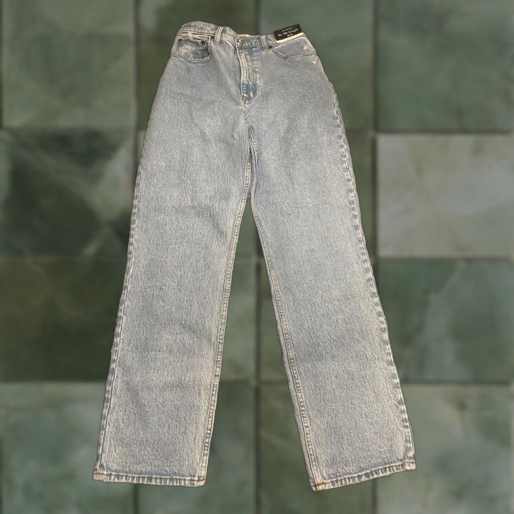 Abercrombie & Fitch VINTAGE Abercrombie & Fitch Ultra High Rise 90s Straight Jeans Women 26 True Waist 26 x 30 Blue Distressed 5-Pocket Mens Womens? Size 26" / US 2 / IT 38 - 1 Thumbnail