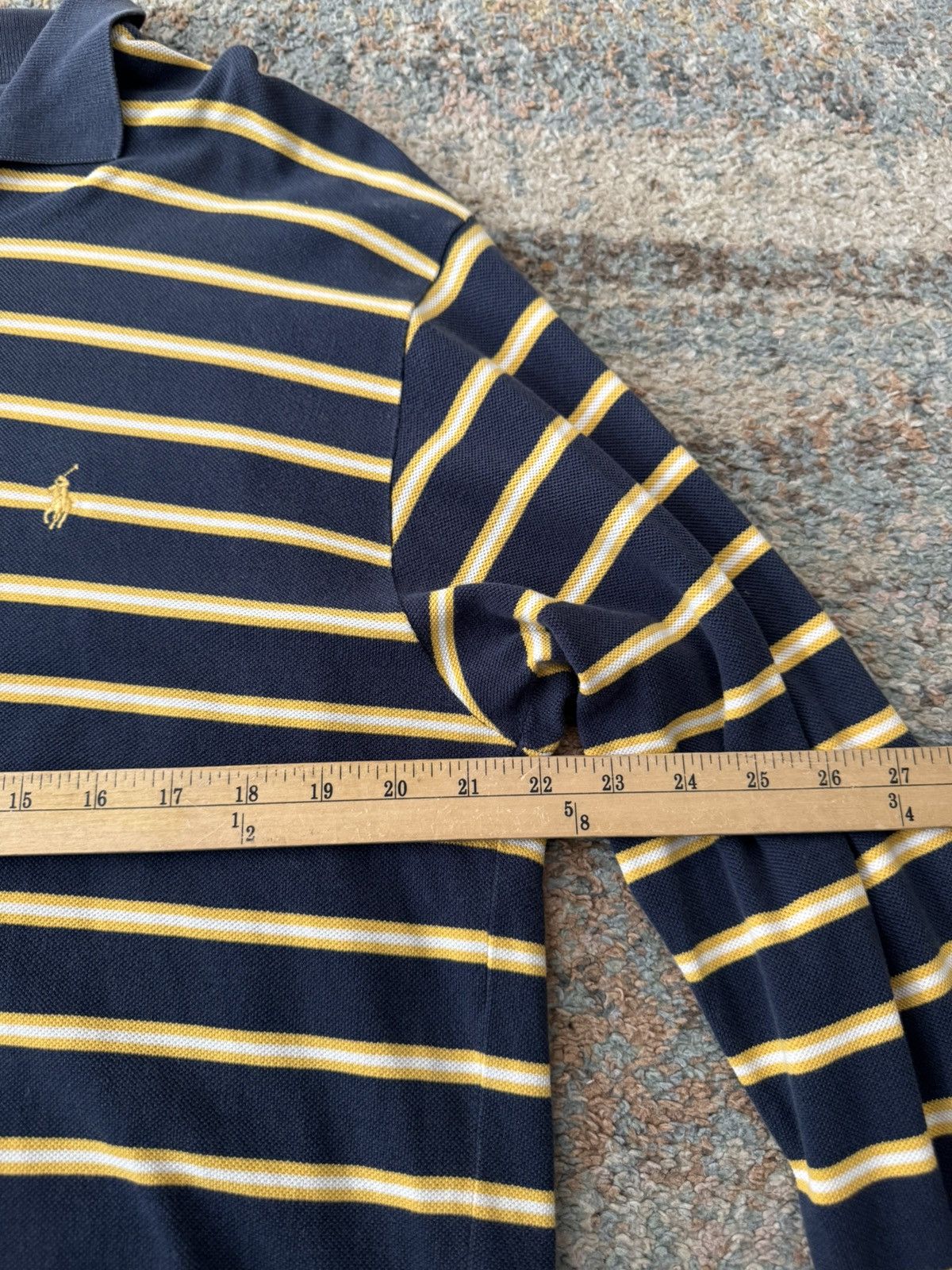 Ralph Lauren VTG Polo Ralph Lauren Rugby Shirt Large Blue Yellow Stripe Size US L / EU 52-54 / 3 - 3 Thumbnail
