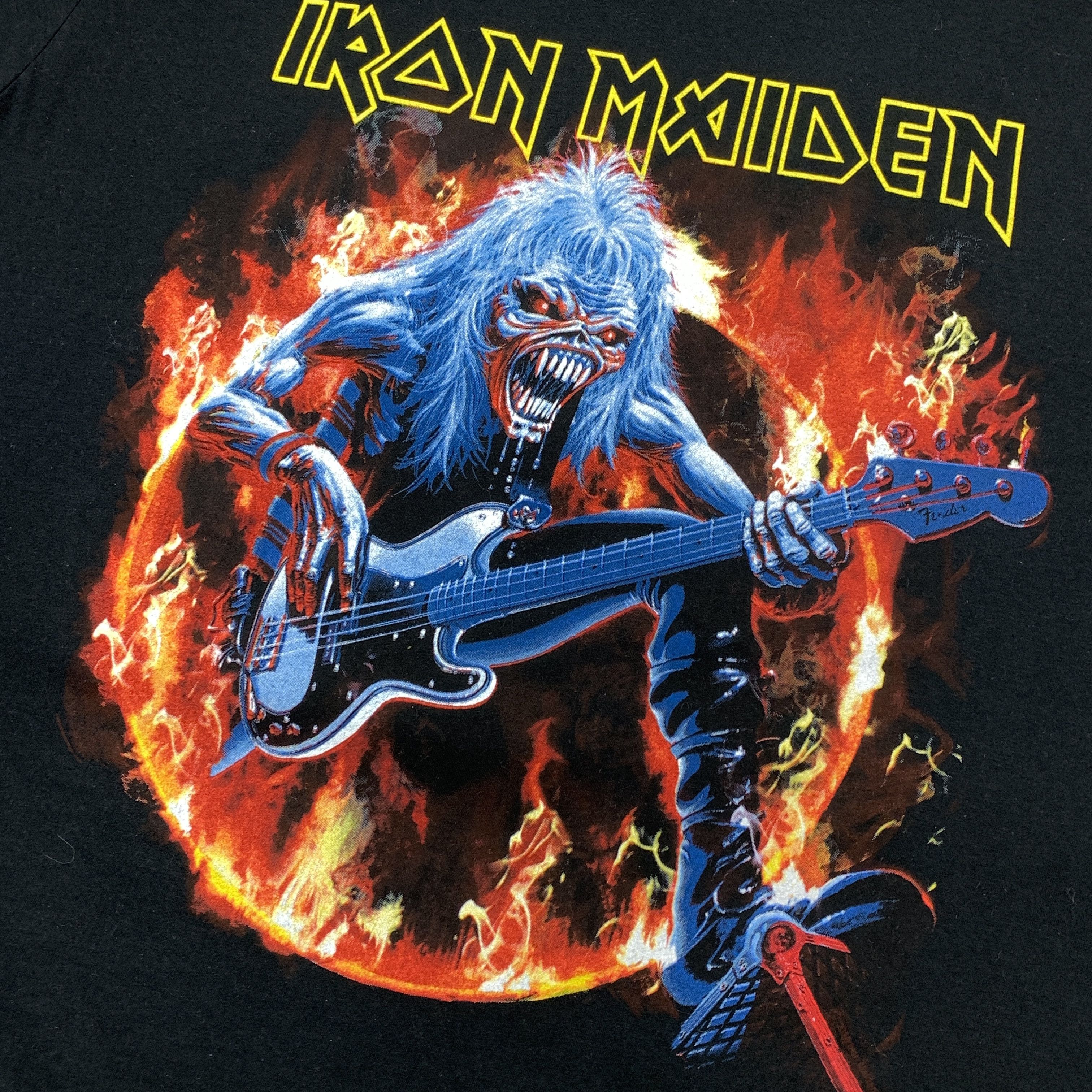 Band Tees Vintage Iron Maiden 90s Rock Band Graphic Black Tee Shirt XL Size US XL / EU 56 / 4 - 5 Thumbnail