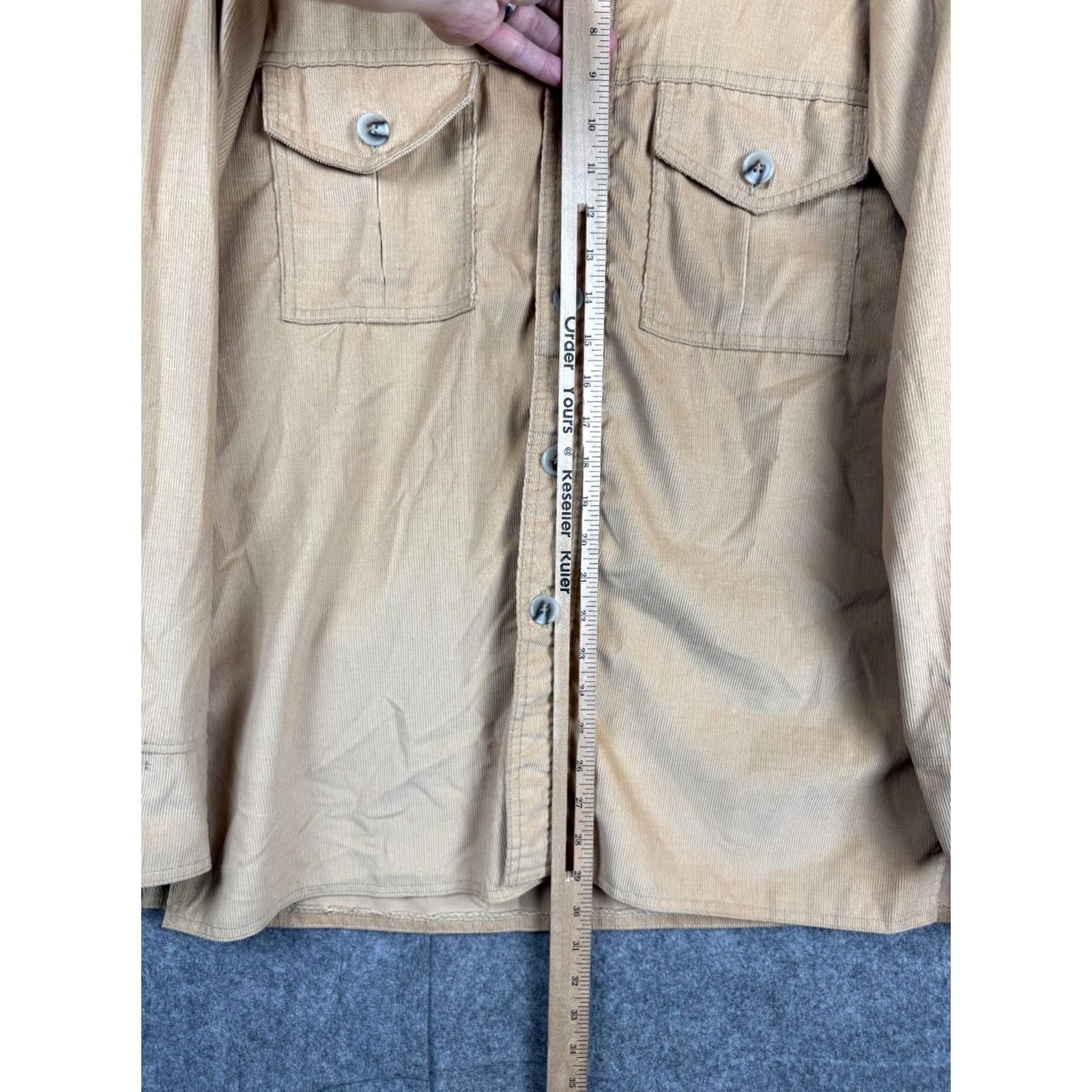 Vintage VINTAGE Big Yank Shirt Men 2XL Corduroy Button-Up Brown 52" Chest USA 90s Pockets Button-Up Regular Shirts Mens Size US XXL / EU 58 / 5 - 7 Thumbnail