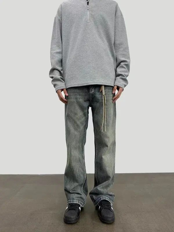 Vintage VIBE Street washed and aged micro flare vintage jeans Size US 32 / EU 48 - 2 Thumbnail