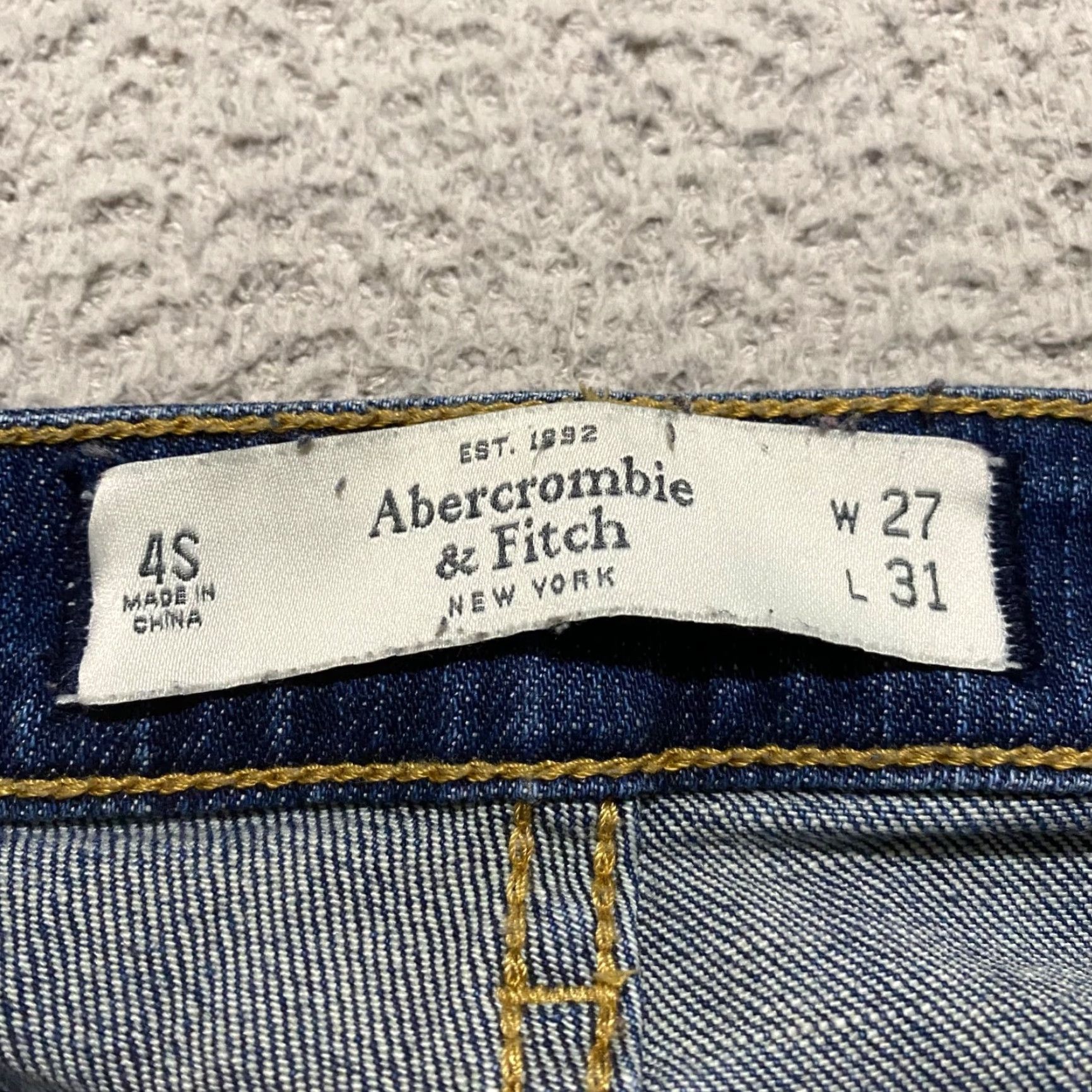 Abercrombie & Fitch Abercrombie & Fitch Womens Jeans Blue Denim 29 in 4 Bootcut Distressed Stretch Regular Size 29" - 3 Thumbnail