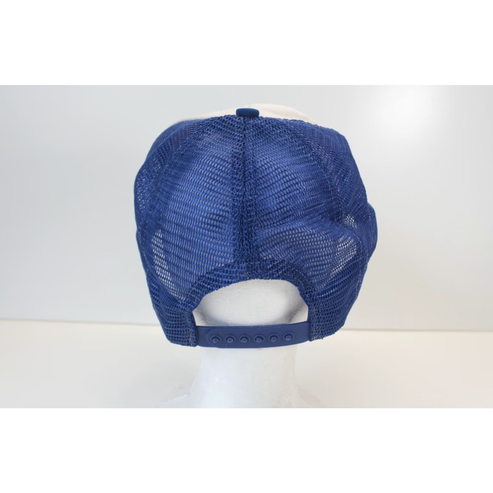 Native VINTAGE Native Texan Trucker Hat Adult Adjustable Blue Trucker Hat USA 80s 90s Armadillo Bull Horns Red White Blue Texas Mens Womens Boys Girls Size ONE SIZE - 4 Thumbnail