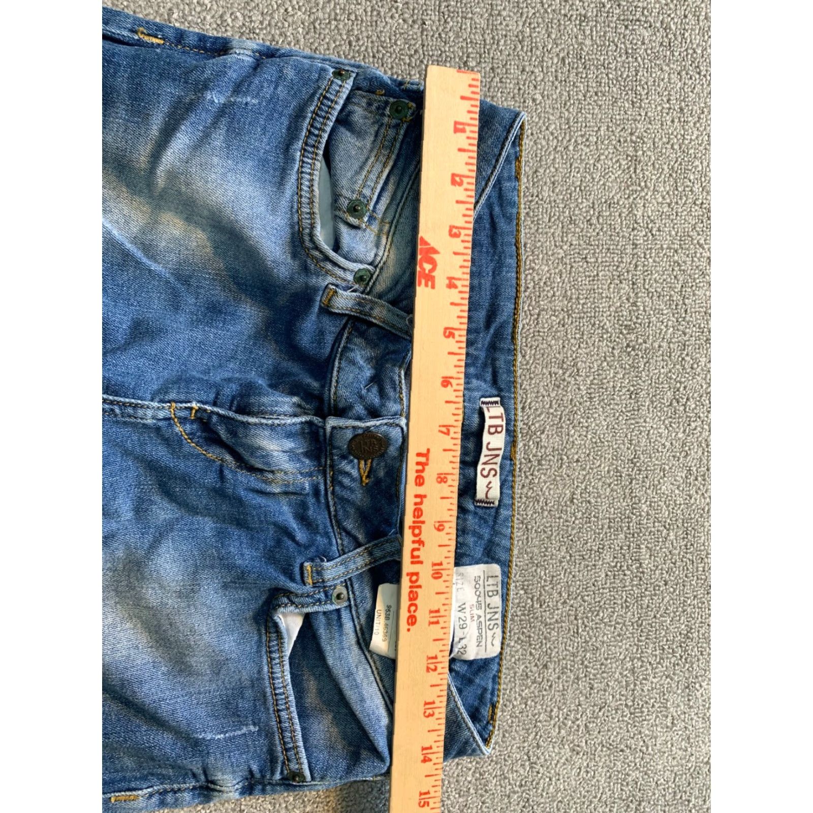 Vintage LTB Jeans Blue Womens 29 x 32 Slim Fir Mid Rise Jeans Size 29" - 5 Thumbnail