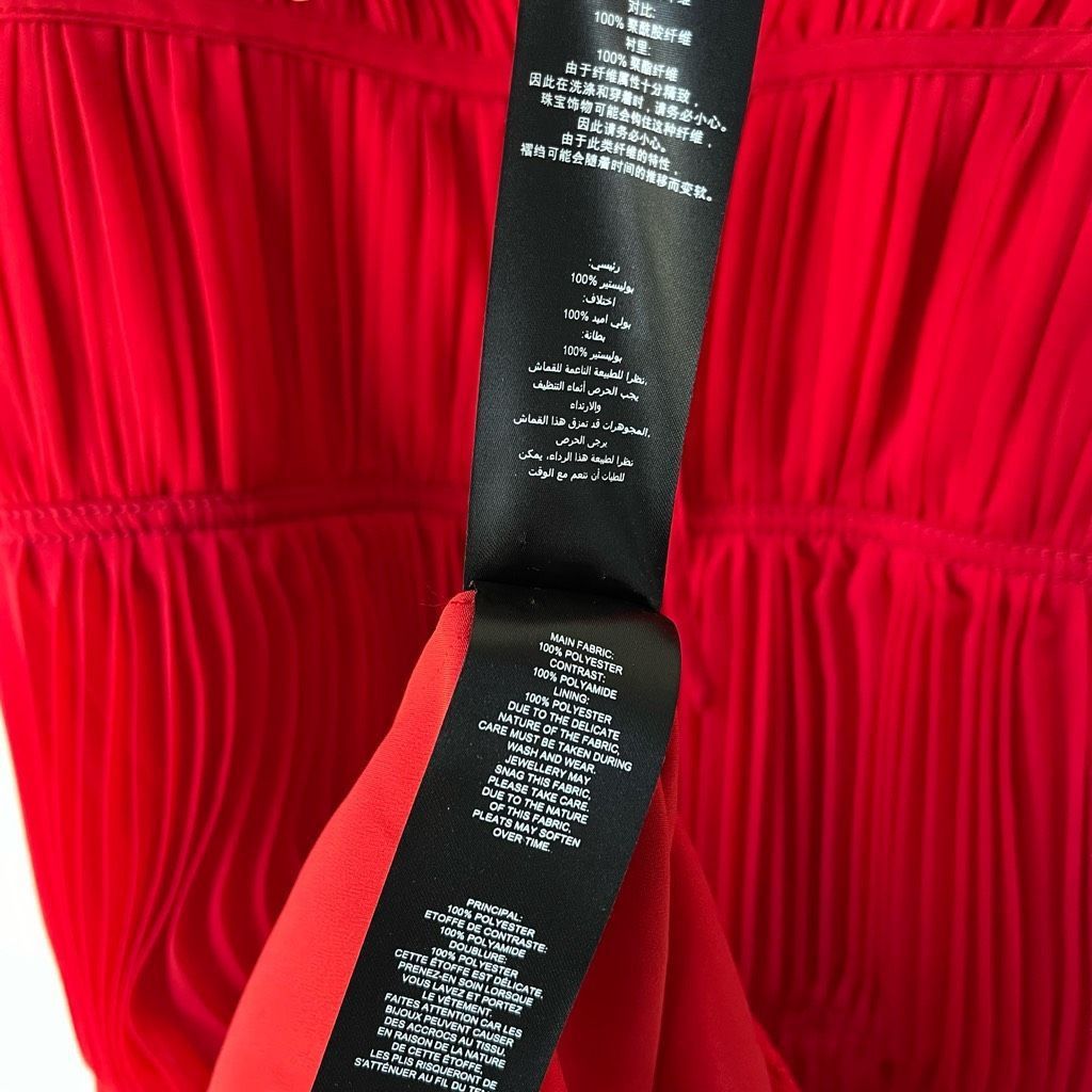Self-Portrait NWT Self Portrait Dress Pleated Off Shoulder Lace Red Mini D Size S / US 4 / IT 40 - 11 Thumbnail