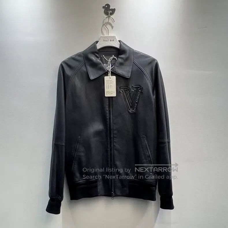 Louis Vuitton Louis Vuitton Leather jacket with logo print jacket Size US M / EU 48-50 / 2 - 1 Thumbnail